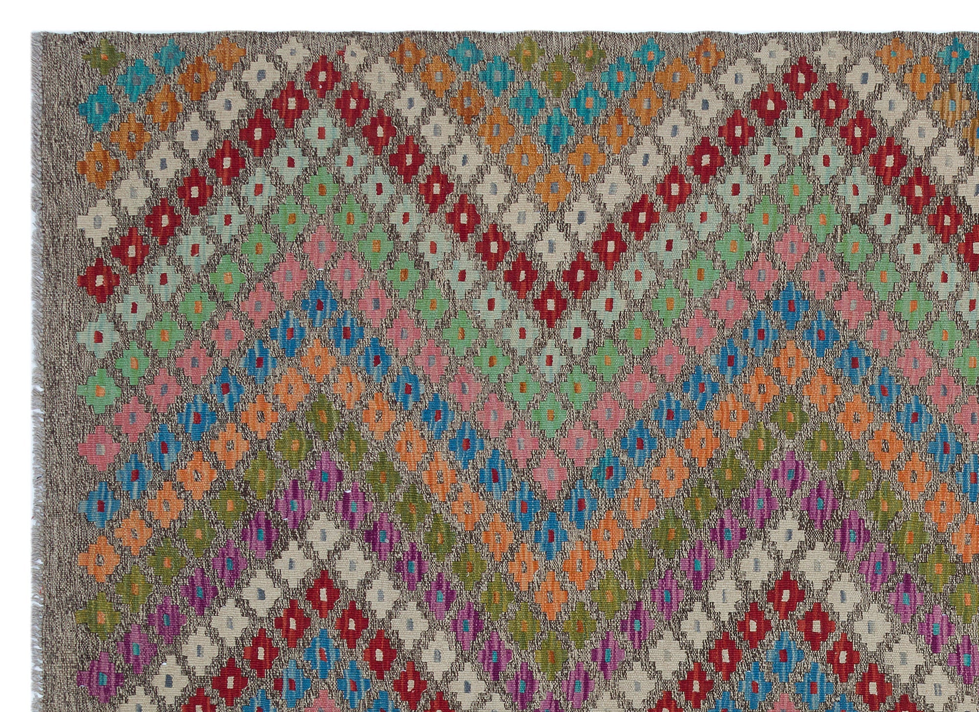 Vintage Wool Area Rug - Selanik Style Handmade Beige Wool Carpet 5'5" x 8'9"