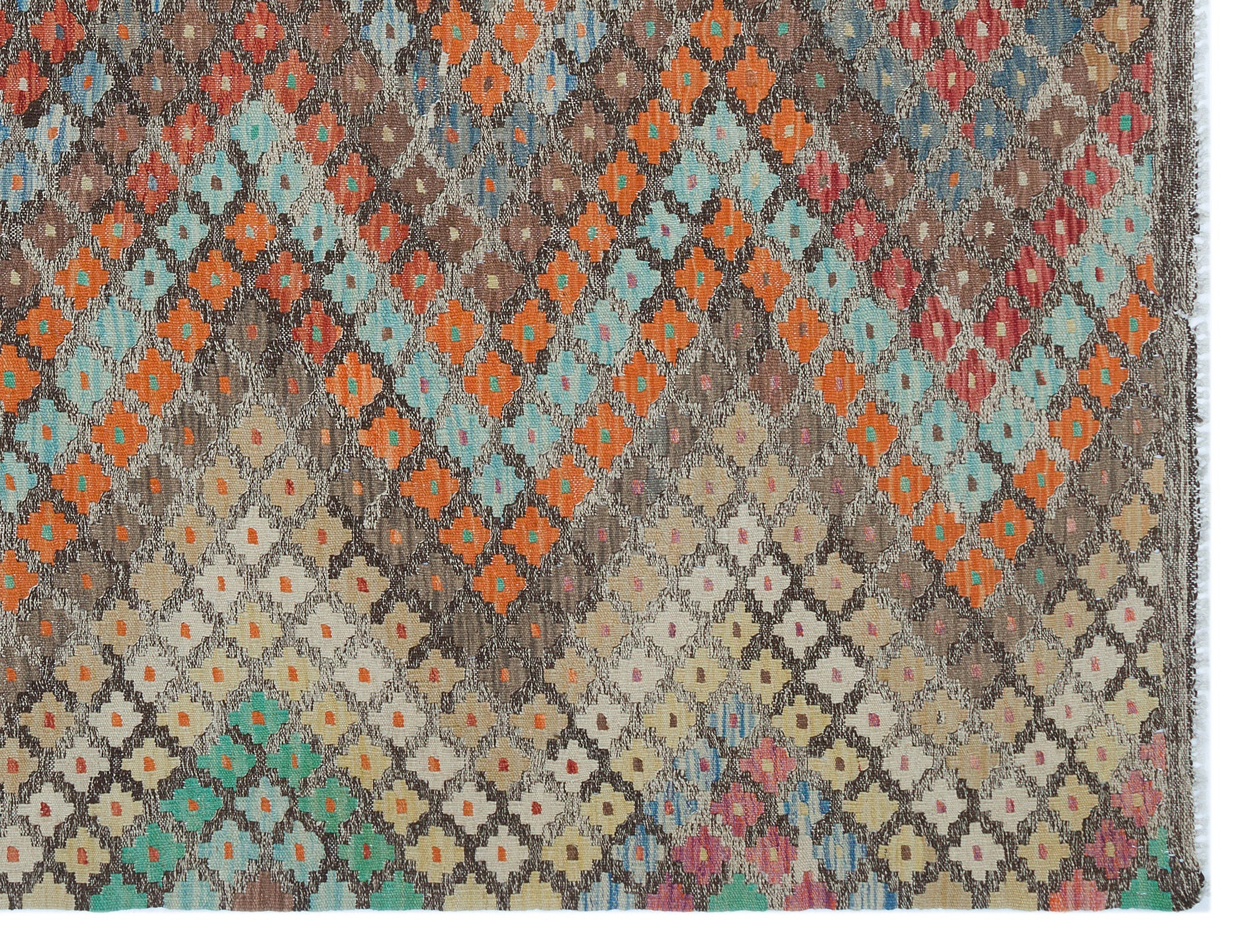 Selanik Beige Vintage Wool Handmade Area Rug 6'2" x 8'0"