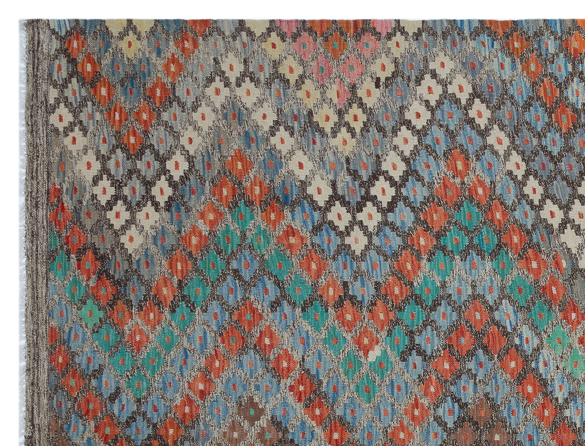 Selanik Beige Vintage Wool Handmade Area Rug 6'2" x 8'0"
