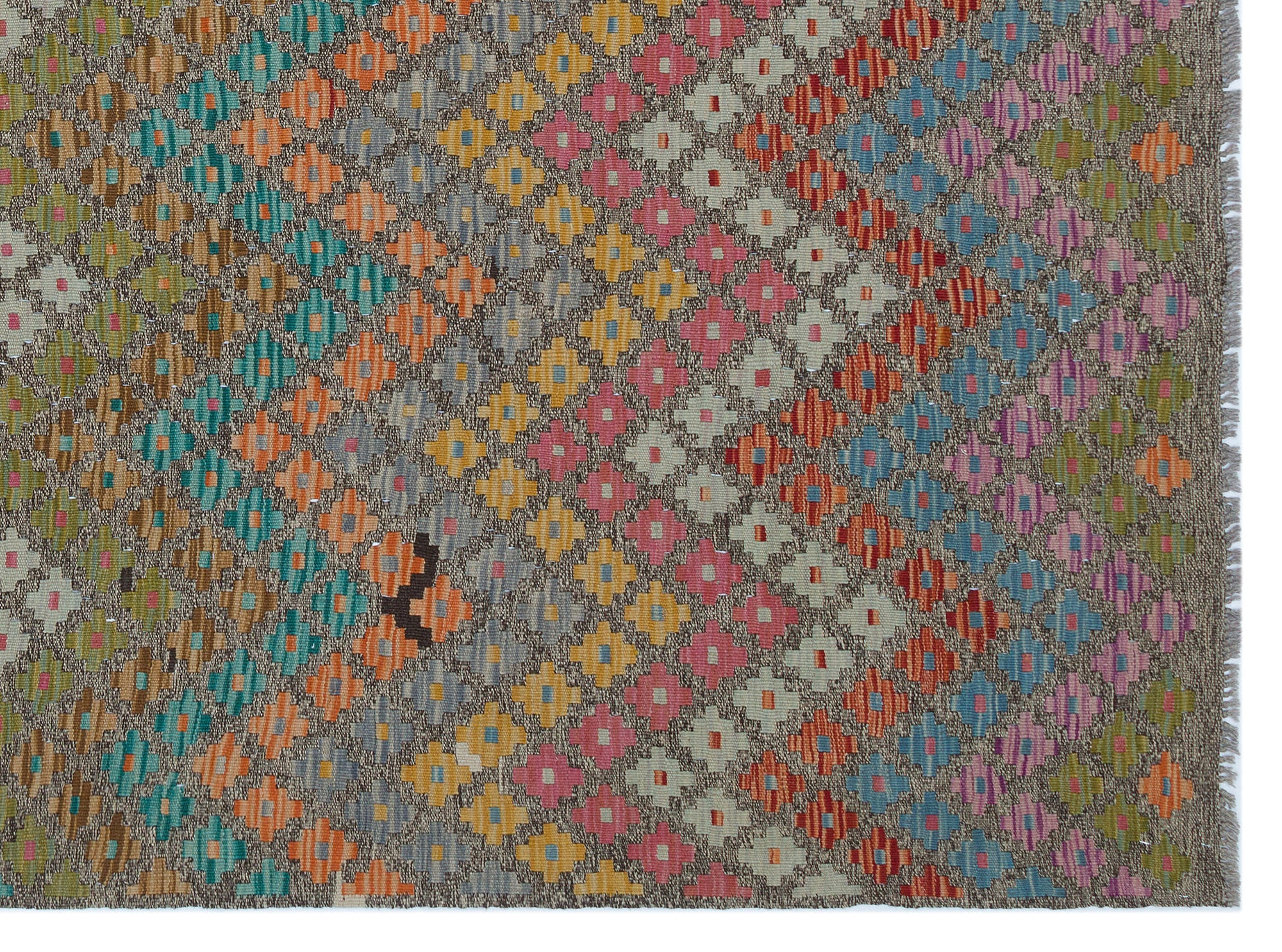 Selanik Beige Vintage Wool Handmade Area Rug 6'1" x 8'1"