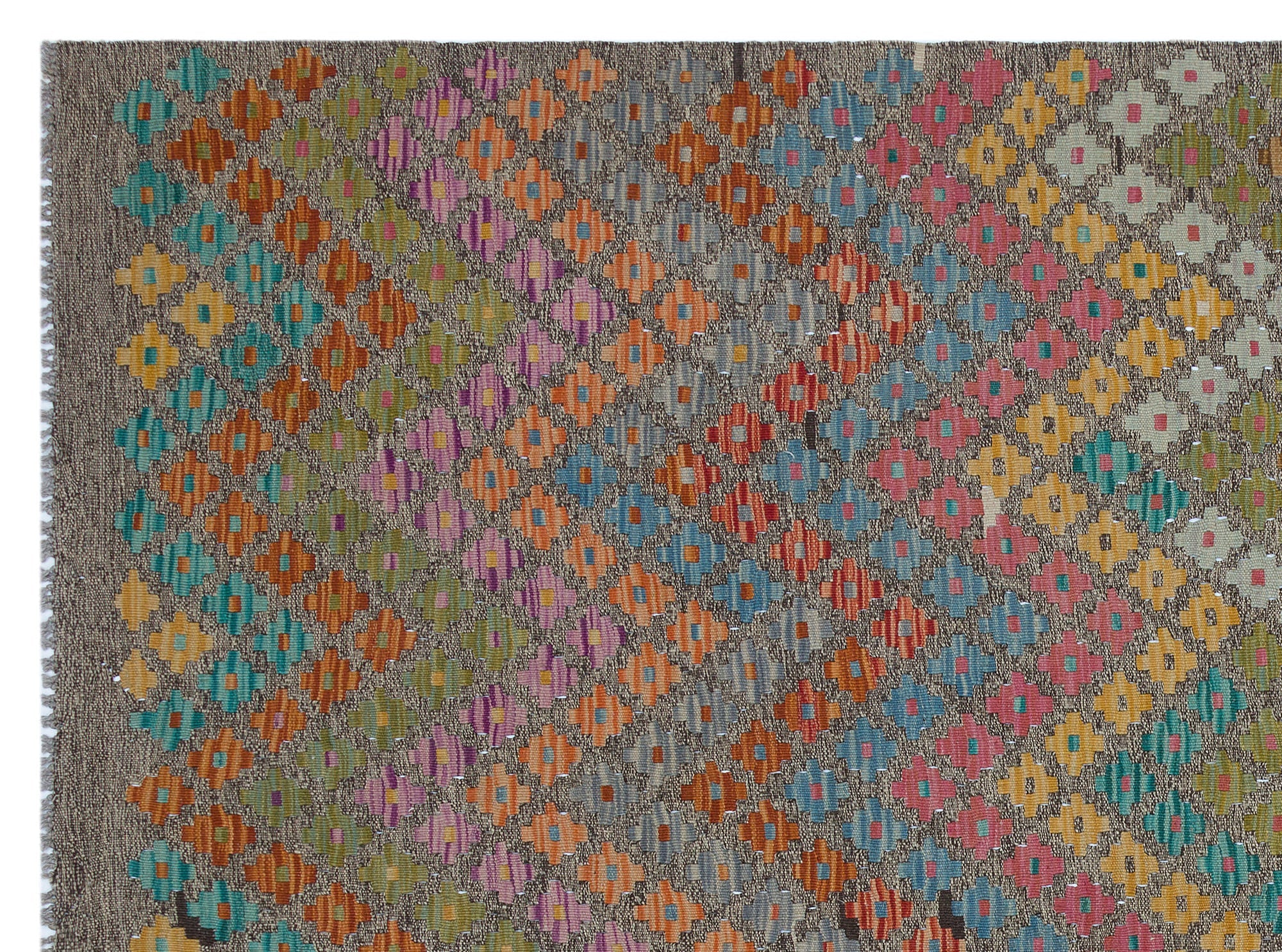 Selanik Beige Vintage Wool Handmade Area Rug 6'1" x 8'1"
