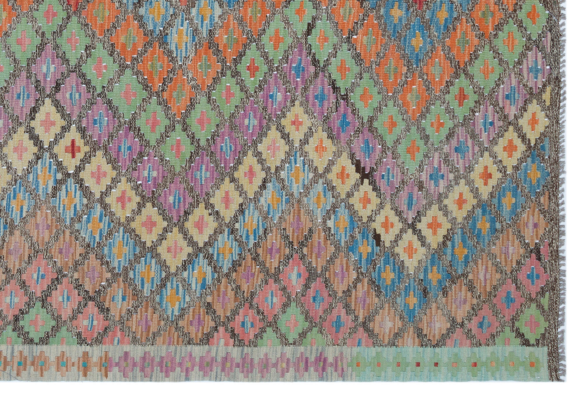 Selanik Beige Vintage Wool Handmade Area Rug 5'9" x 8'4"