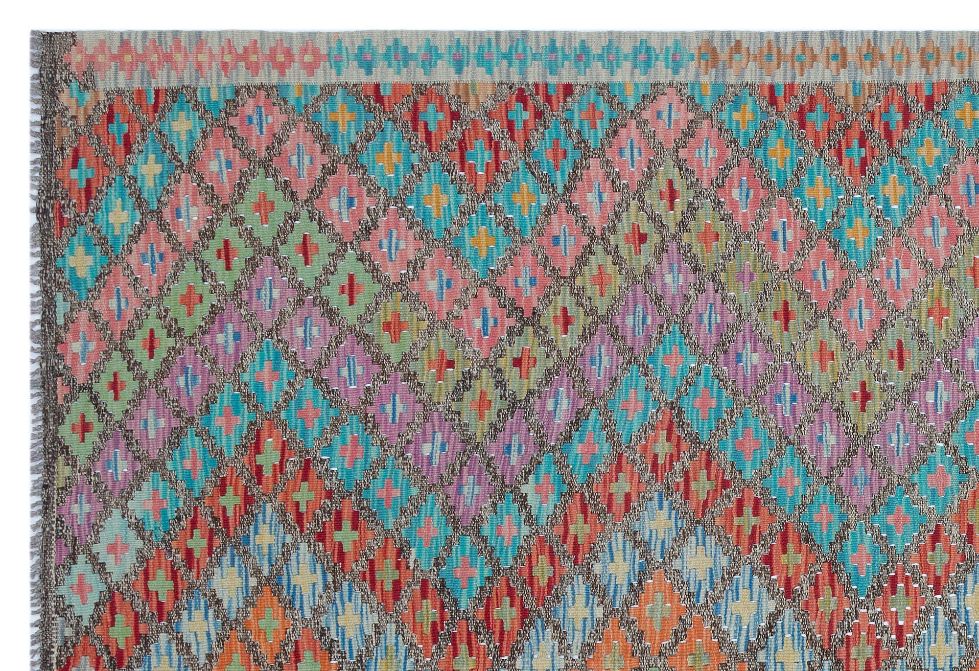 Selanik Beige Vintage Wool Handmade Area Rug 5'9" x 8'4"
