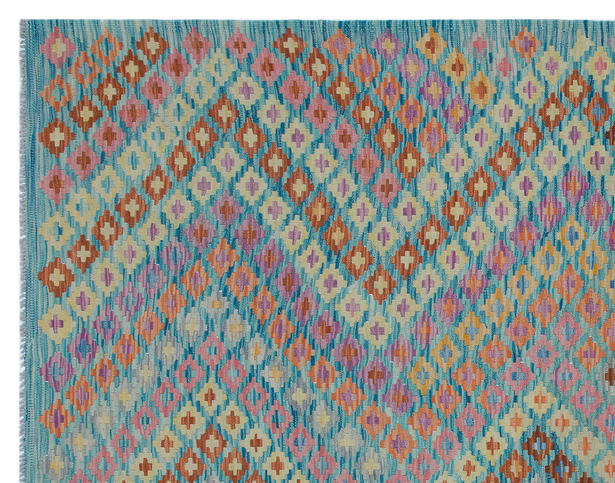 Selanik Beige Vintage Wool Handmade Area Rug 5'9" x 9'5"