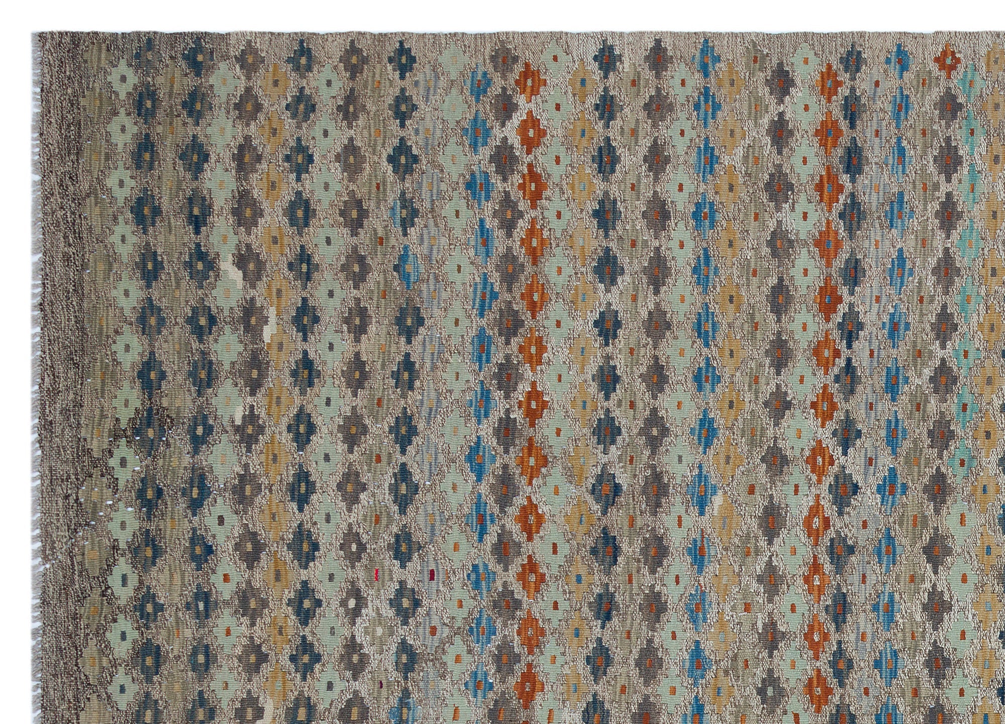 Selanik Beige Vintage Wool Handmade Area Rug 6'0" x 8'4"
