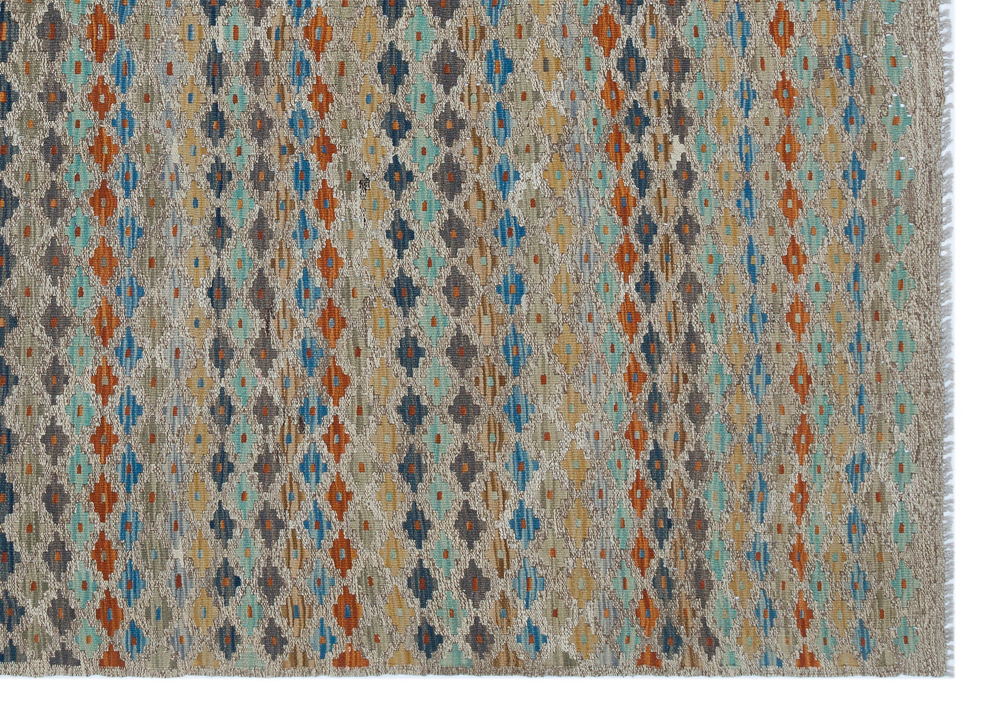 Selanik Beige Vintage Wool Handmade Area Rug 6'0" x 8'4"
