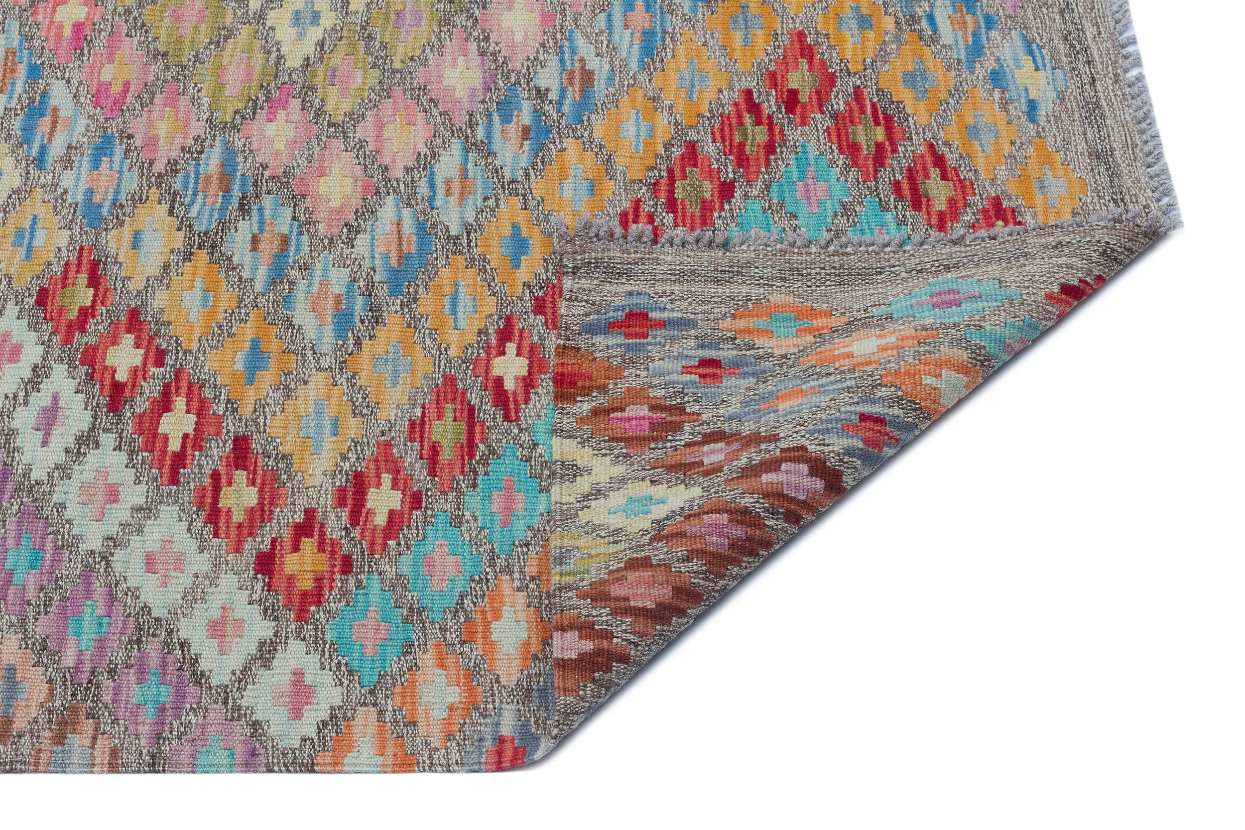 Selanik Beige Vintage Wool Handmade Area Rug 6'1" x 8'0"