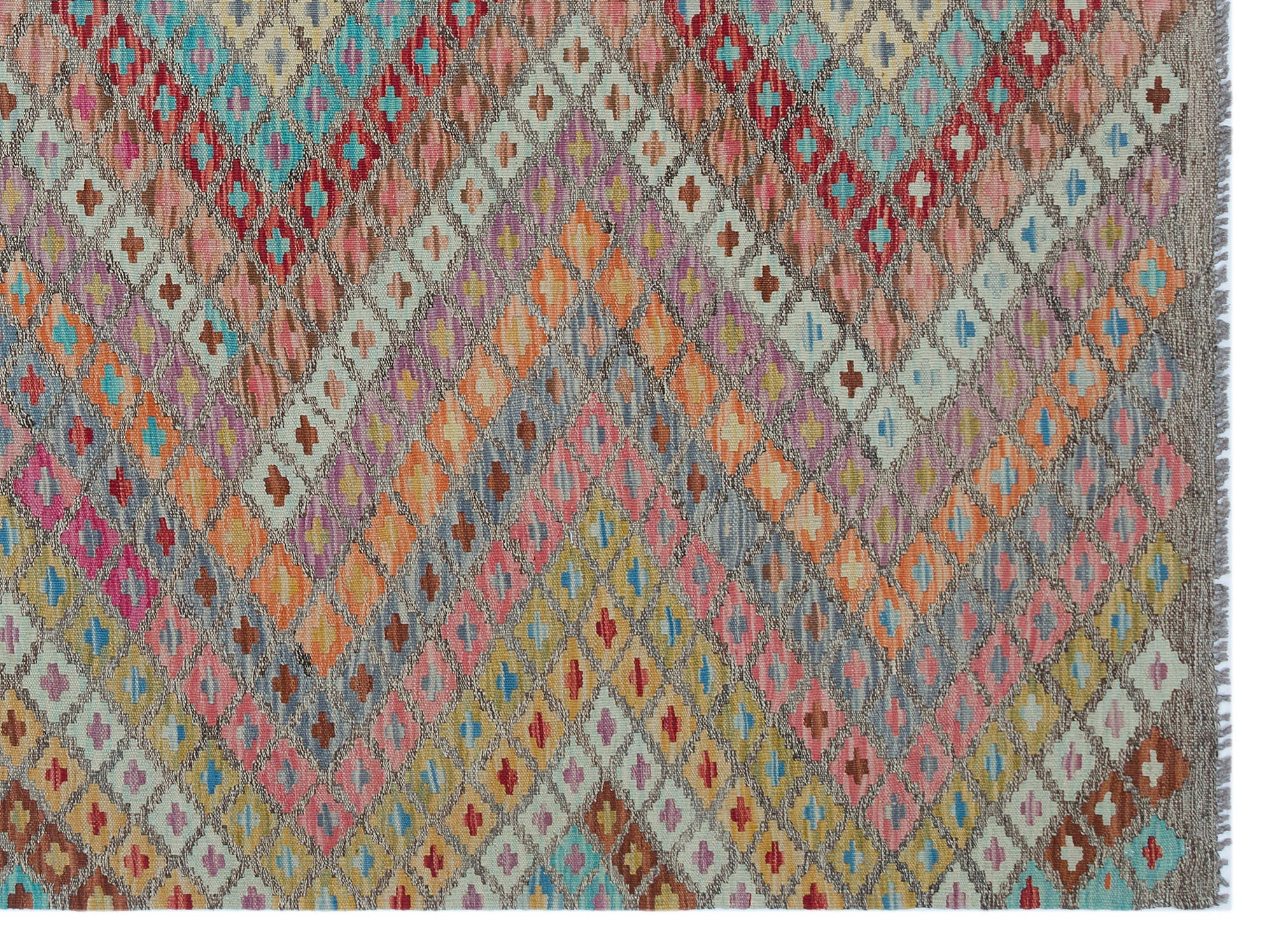 Selanik Beige Vintage Wool Handmade Area Rug 6'1" x 8'0"