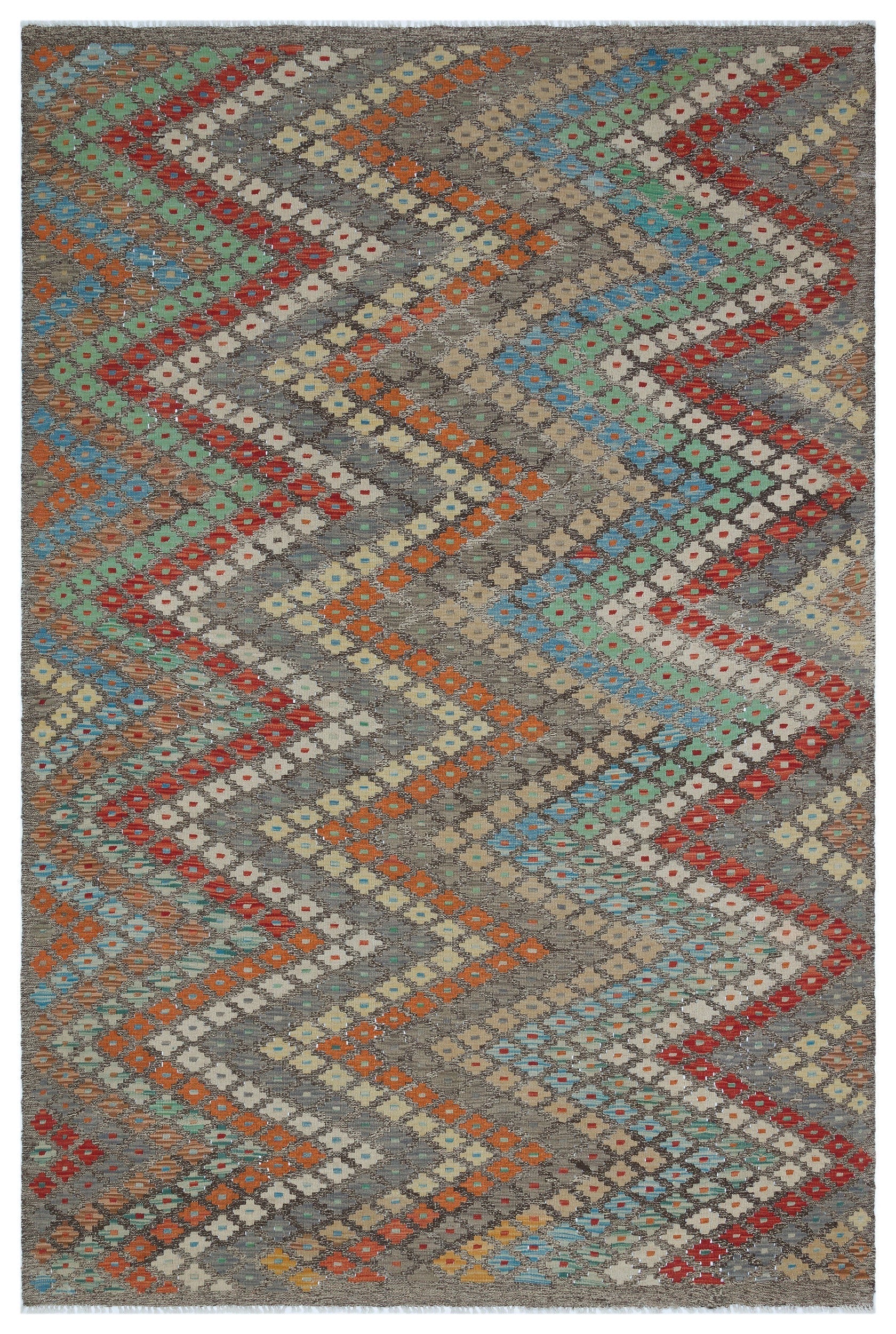 Selanik Beige Vintage Wool Handmade Area Rug 5'3" x 9'0"