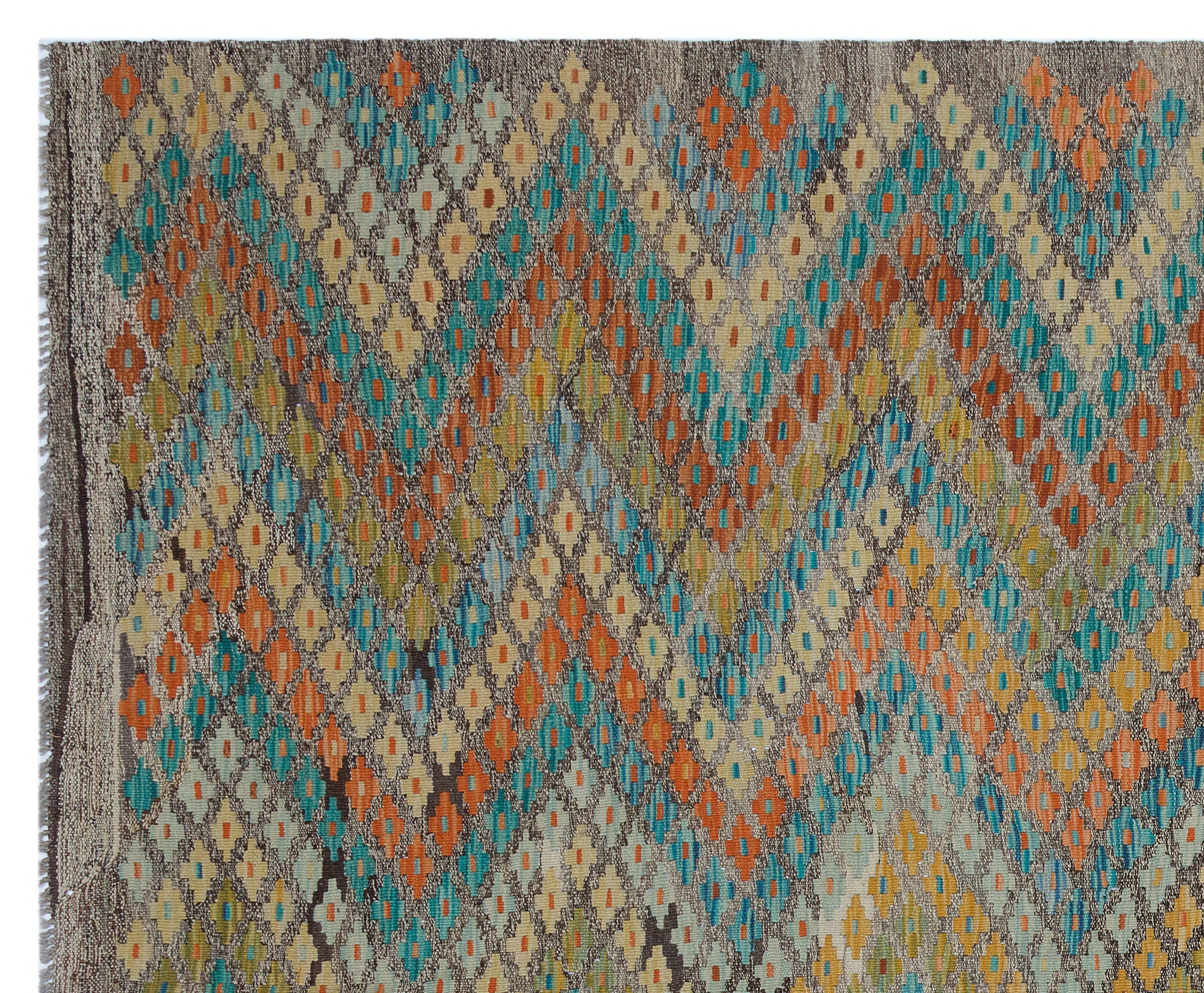 Selanik 30120 Beige Vintage Wool Handmade Area Rug 6'8" x 8'0"