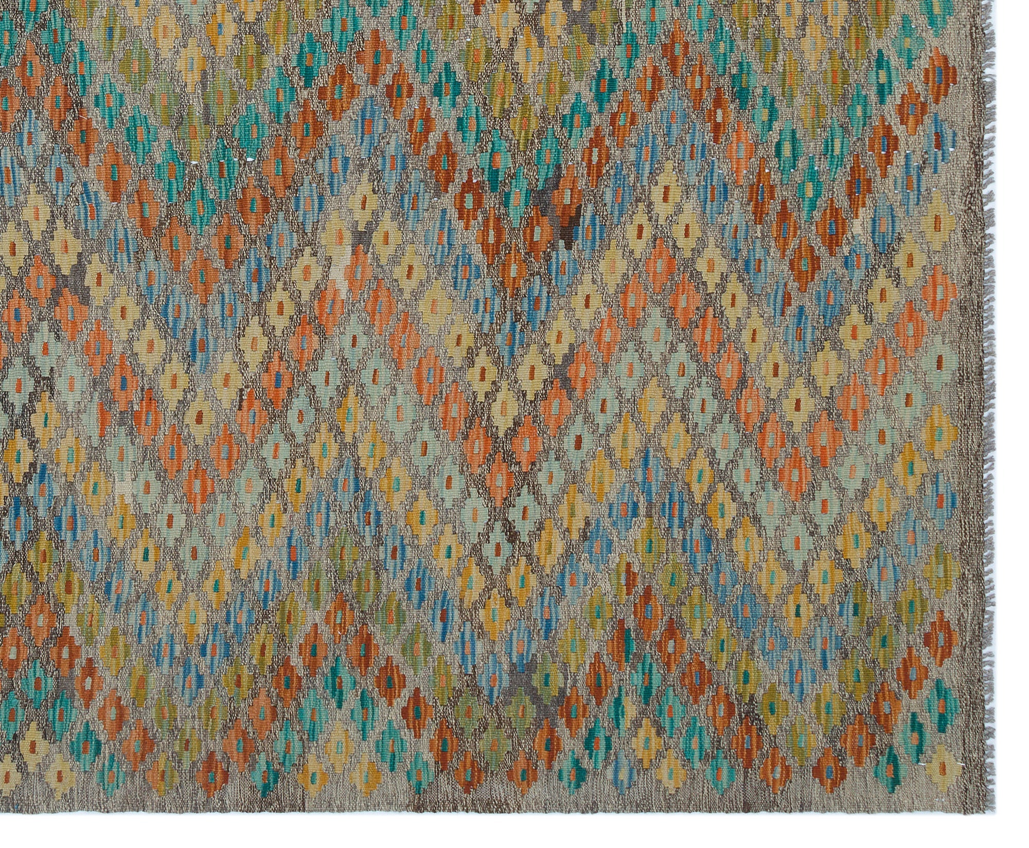 Selanik 30120 Beige Vintage Wool Handmade Area Rug 6'8" x 8'0"