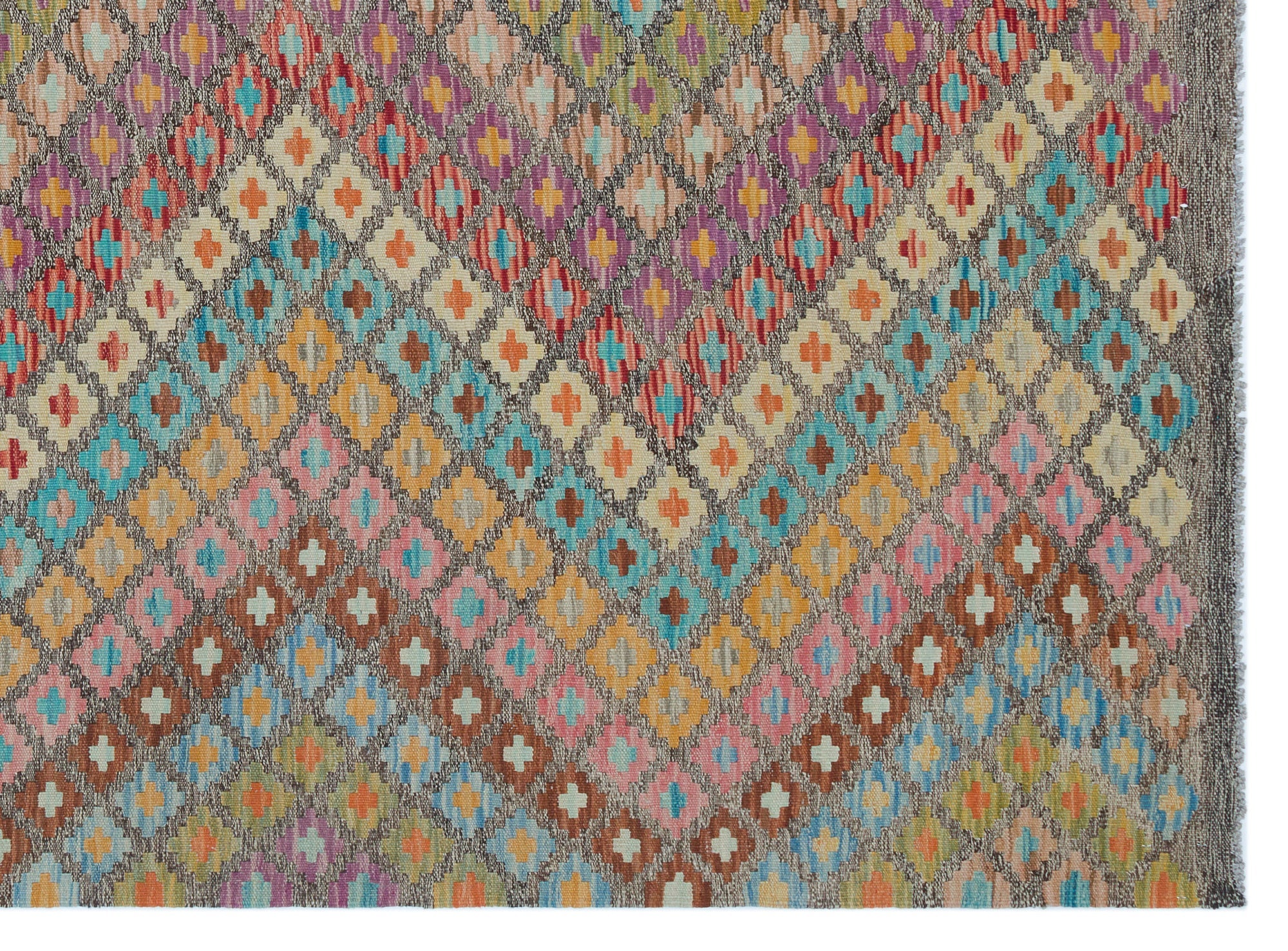 Selanik Beige Vintage Wool Handmade Area Rug 6'0" x 8'1"