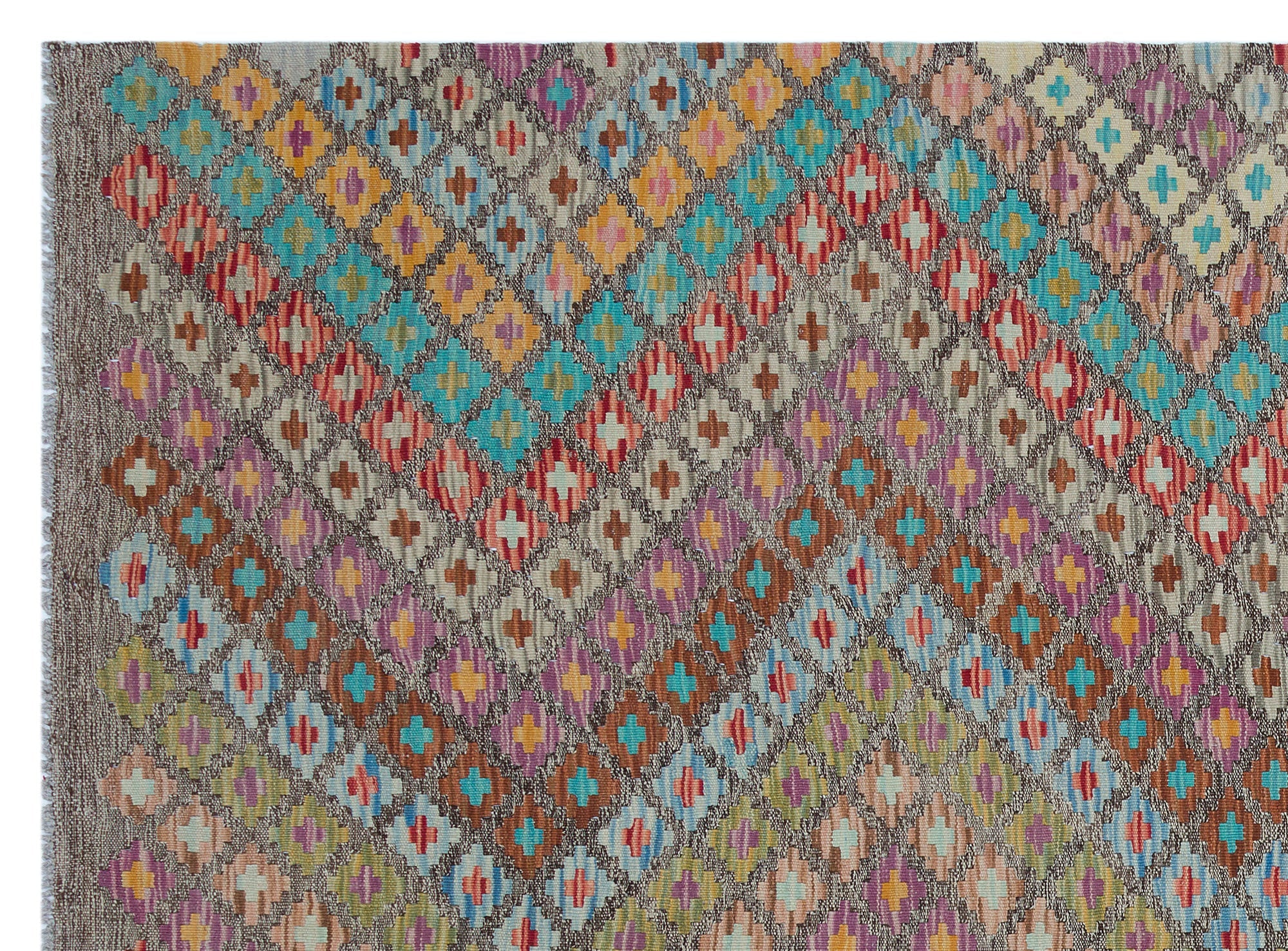 Selanik Beige Vintage Wool Handmade Area Rug 6'0" x 8'1"