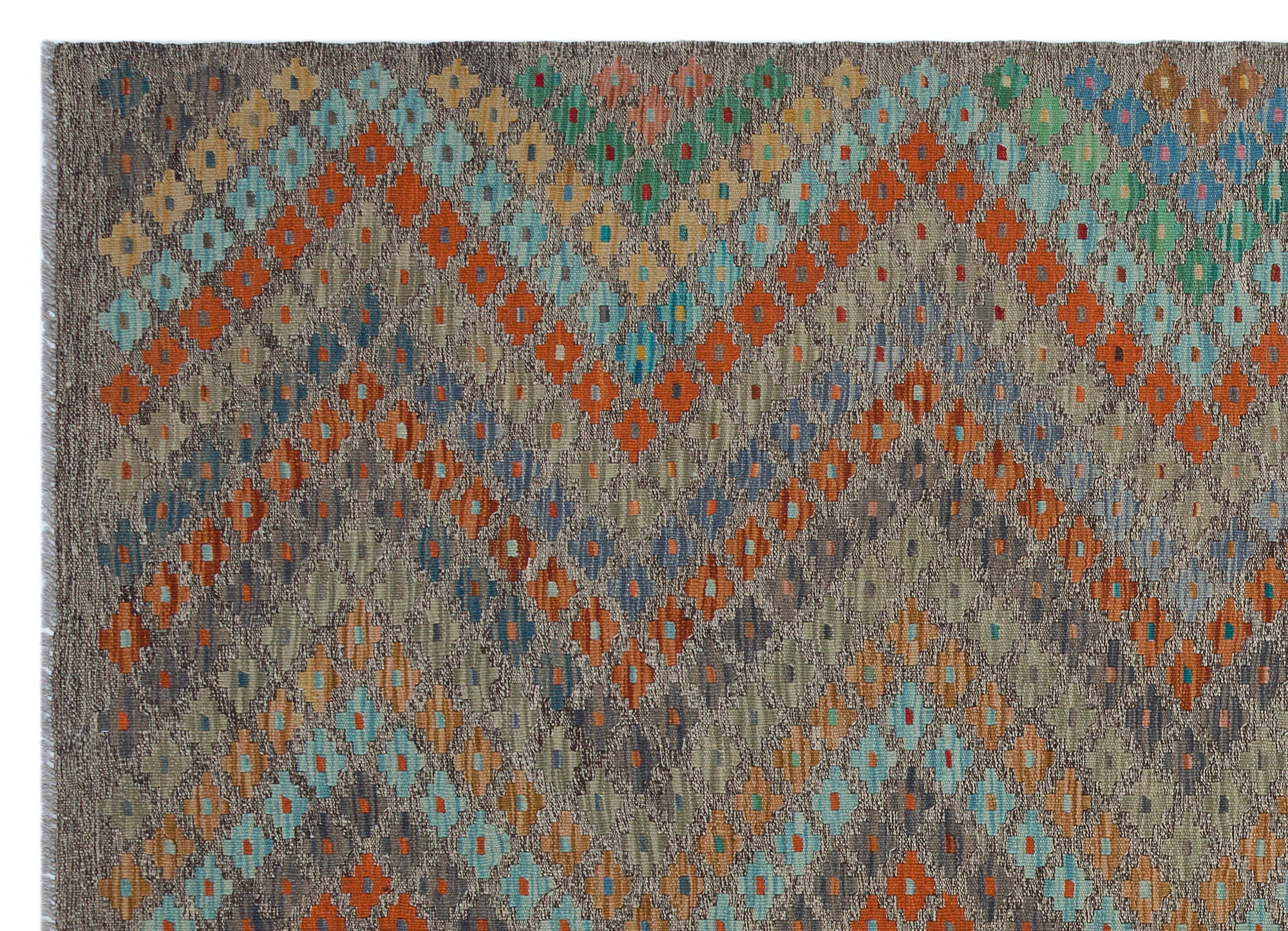 Selanik Beige Vintage Wool Handmade Area Rug 6'0" x 8'1"