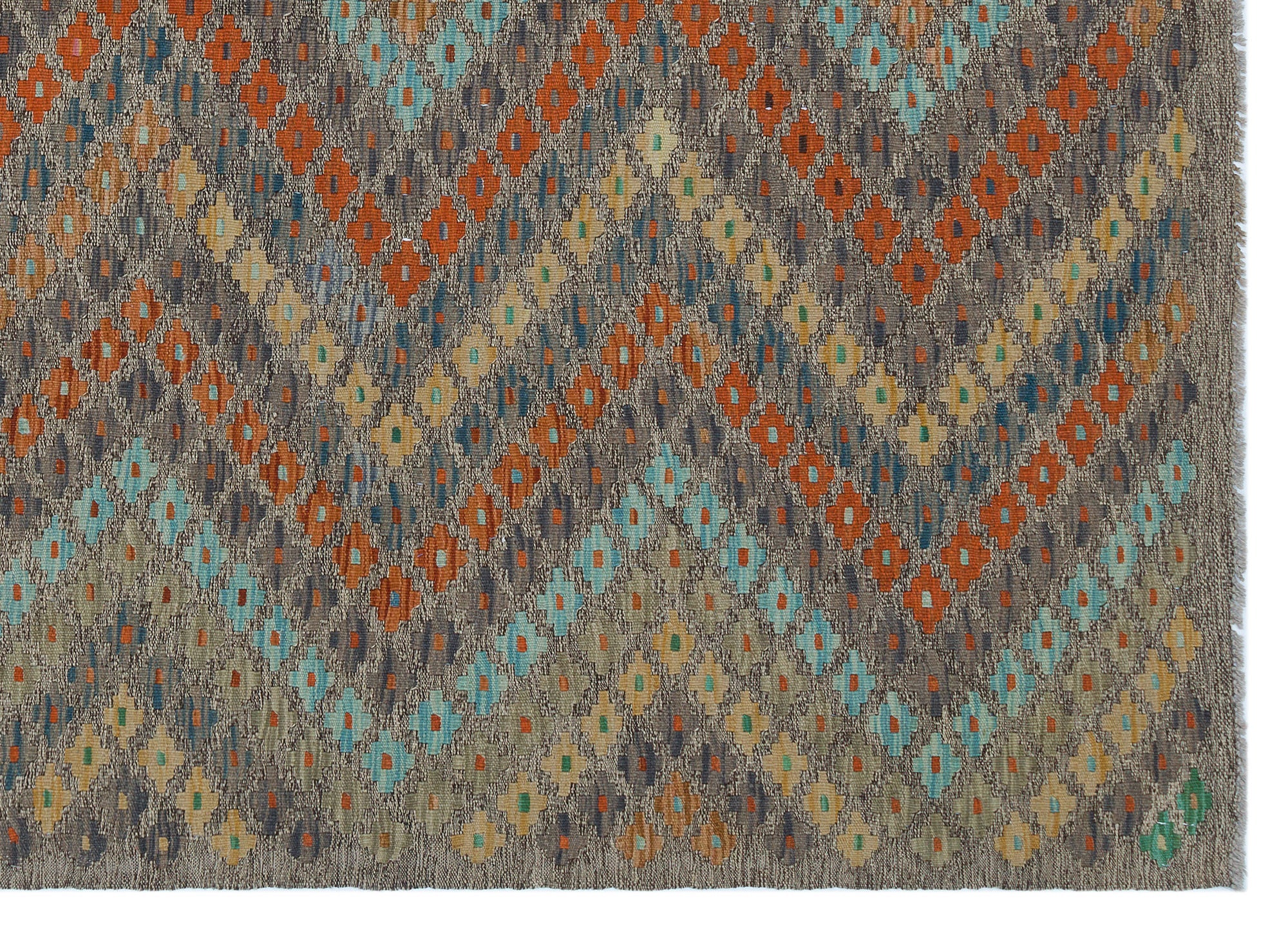 Selanik Beige Vintage Wool Handmade Area Rug 6'0" x 8'1"