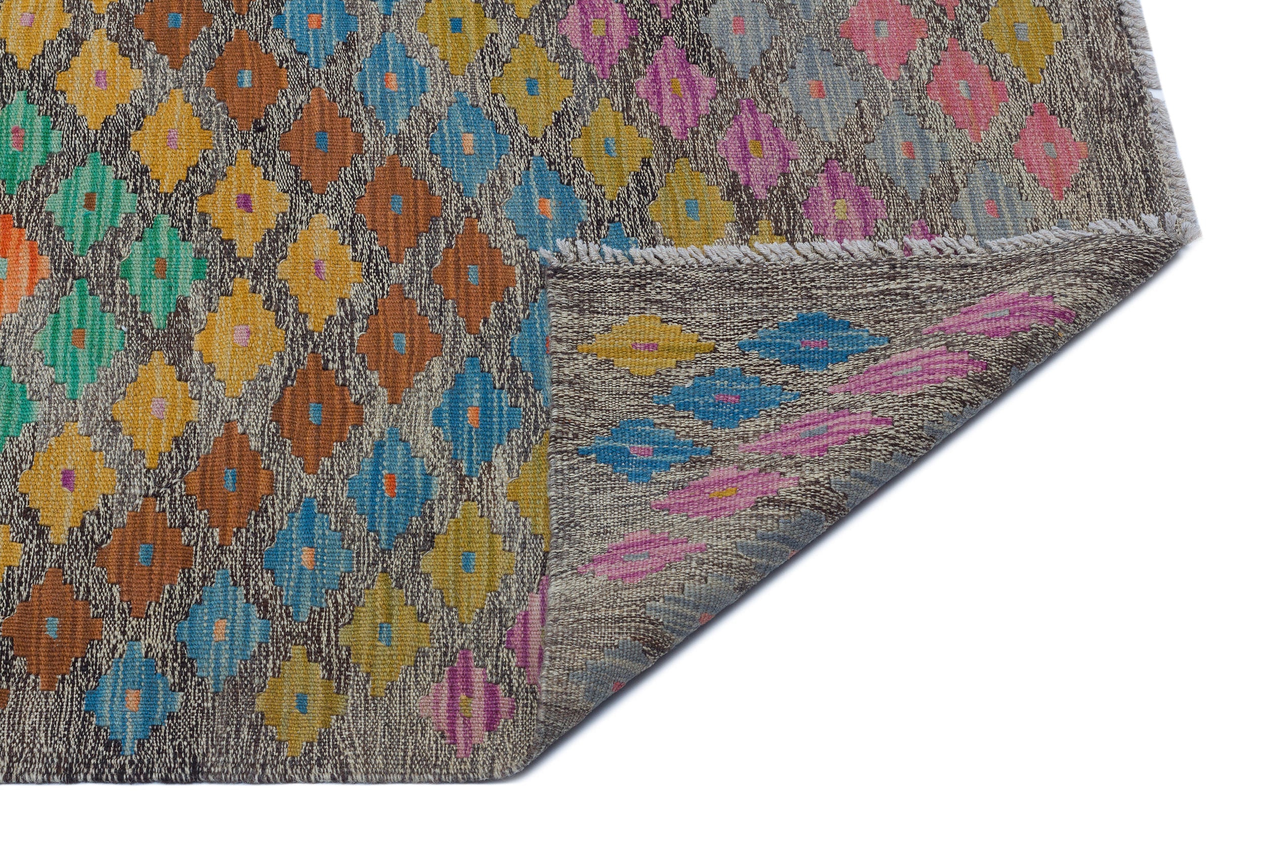 Selanik Beige Vintage Wool Handmade Area Rug 4'2" x 10'7"