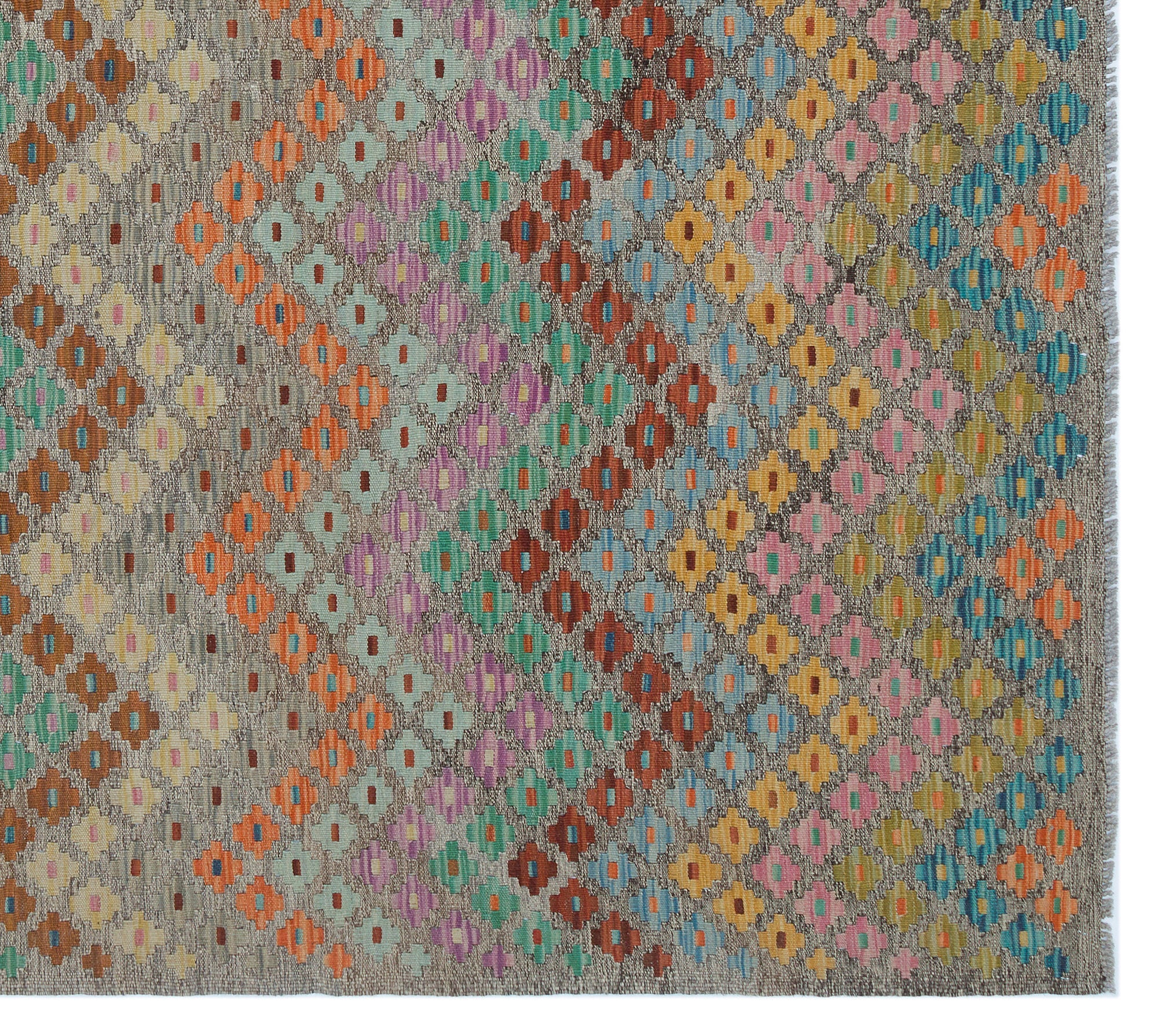 Selanik Beige Vintage Wool Handmade Area Rug 5'7" x 9'9"