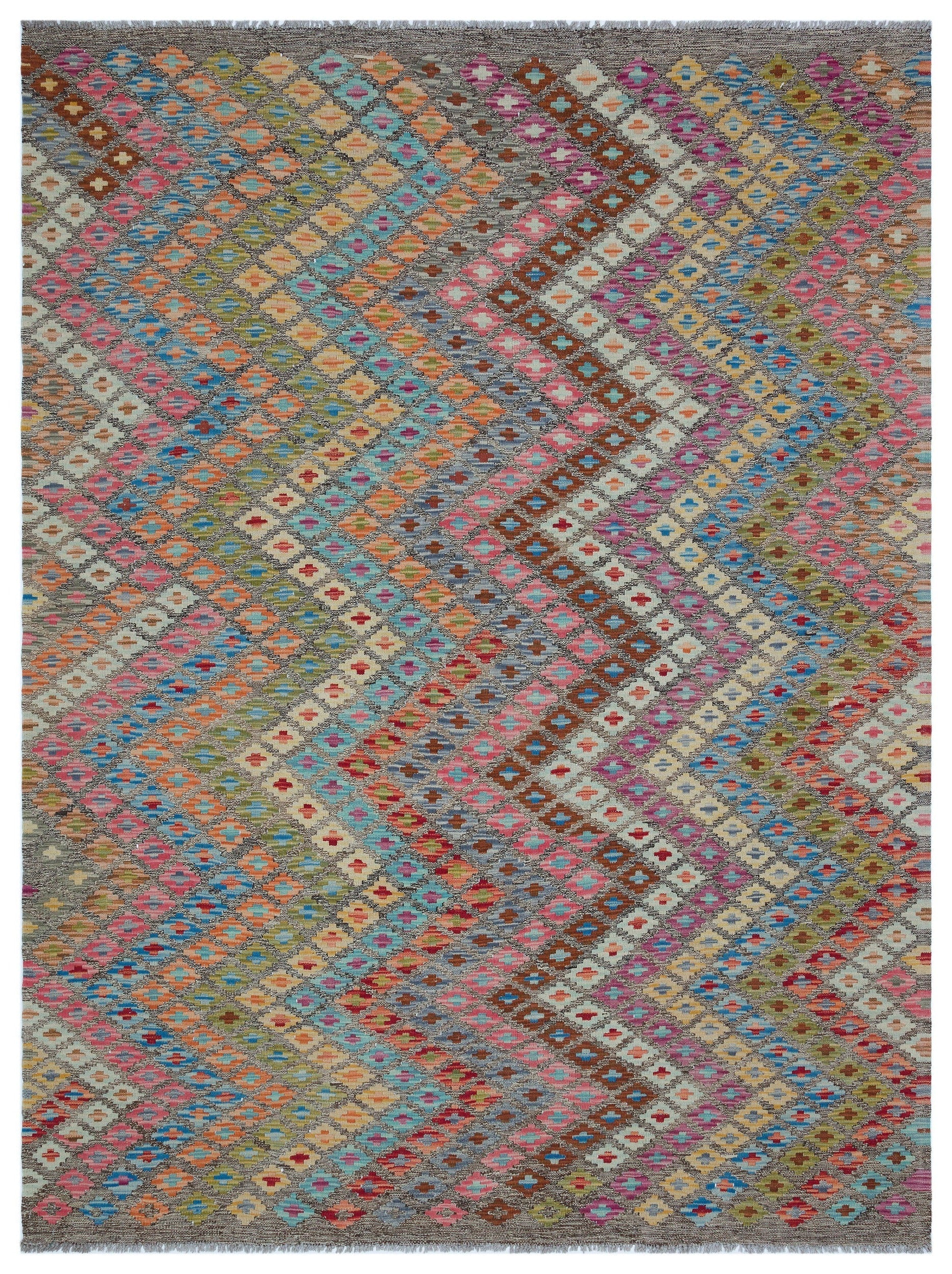 Selanik 30138 Beige Vintage Wool Handmade Area Rug 6'2" x 8'0"