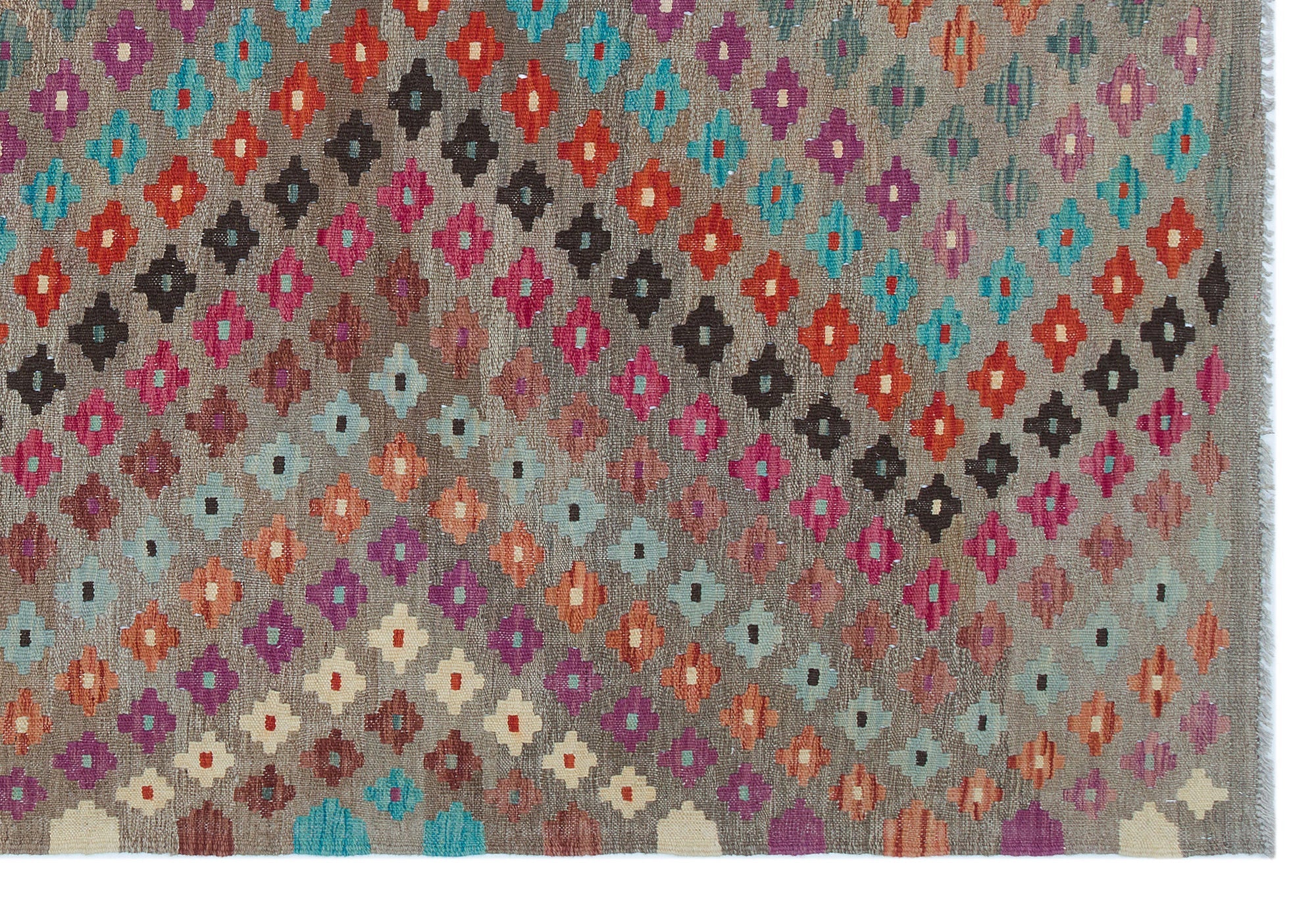 Selanik Beige Vintage Wool Handmade Area Rug 5'8" x 8'5"
