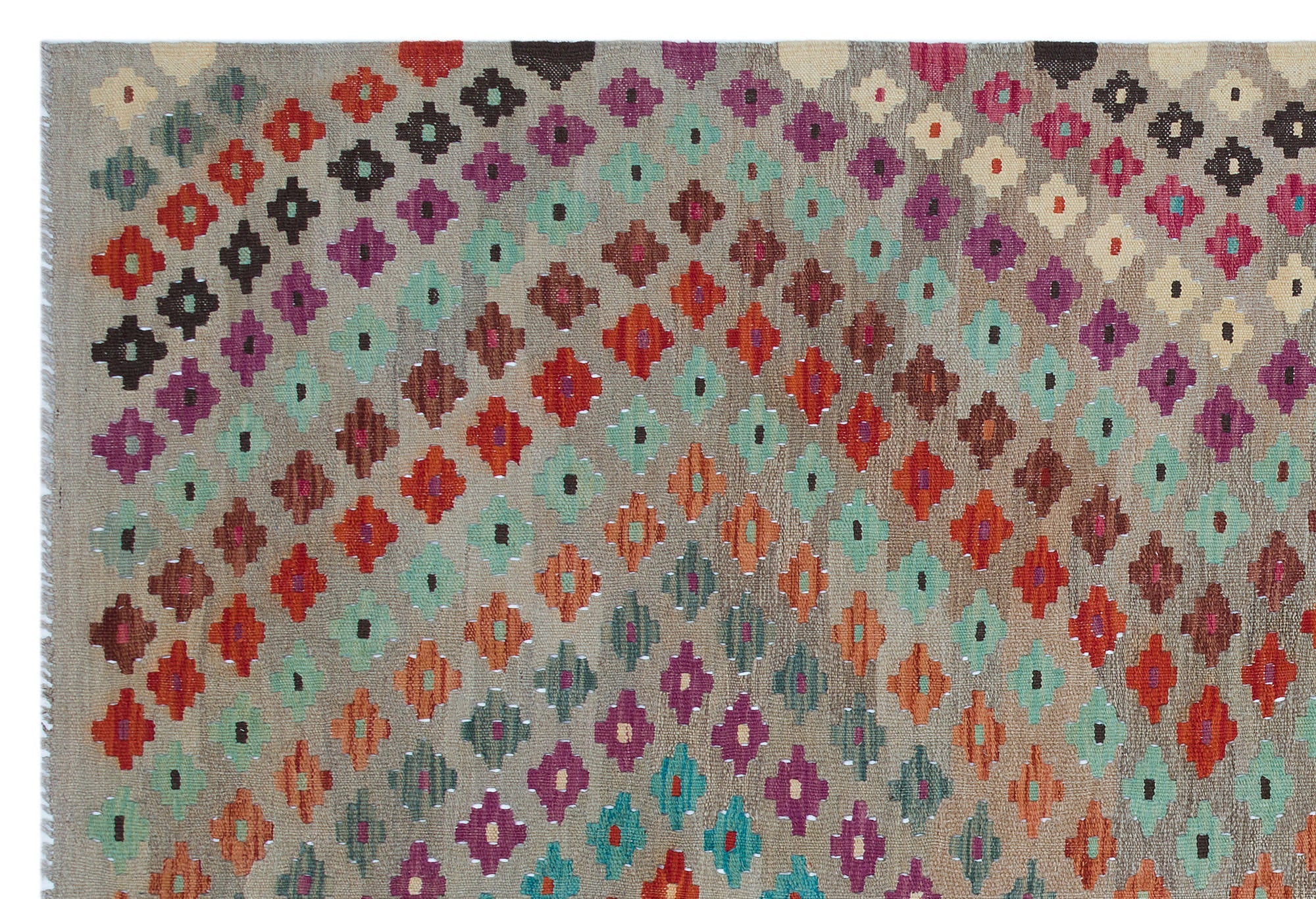 Selanik Beige Vintage Wool Handmade Area Rug 5'8" x 8'5"