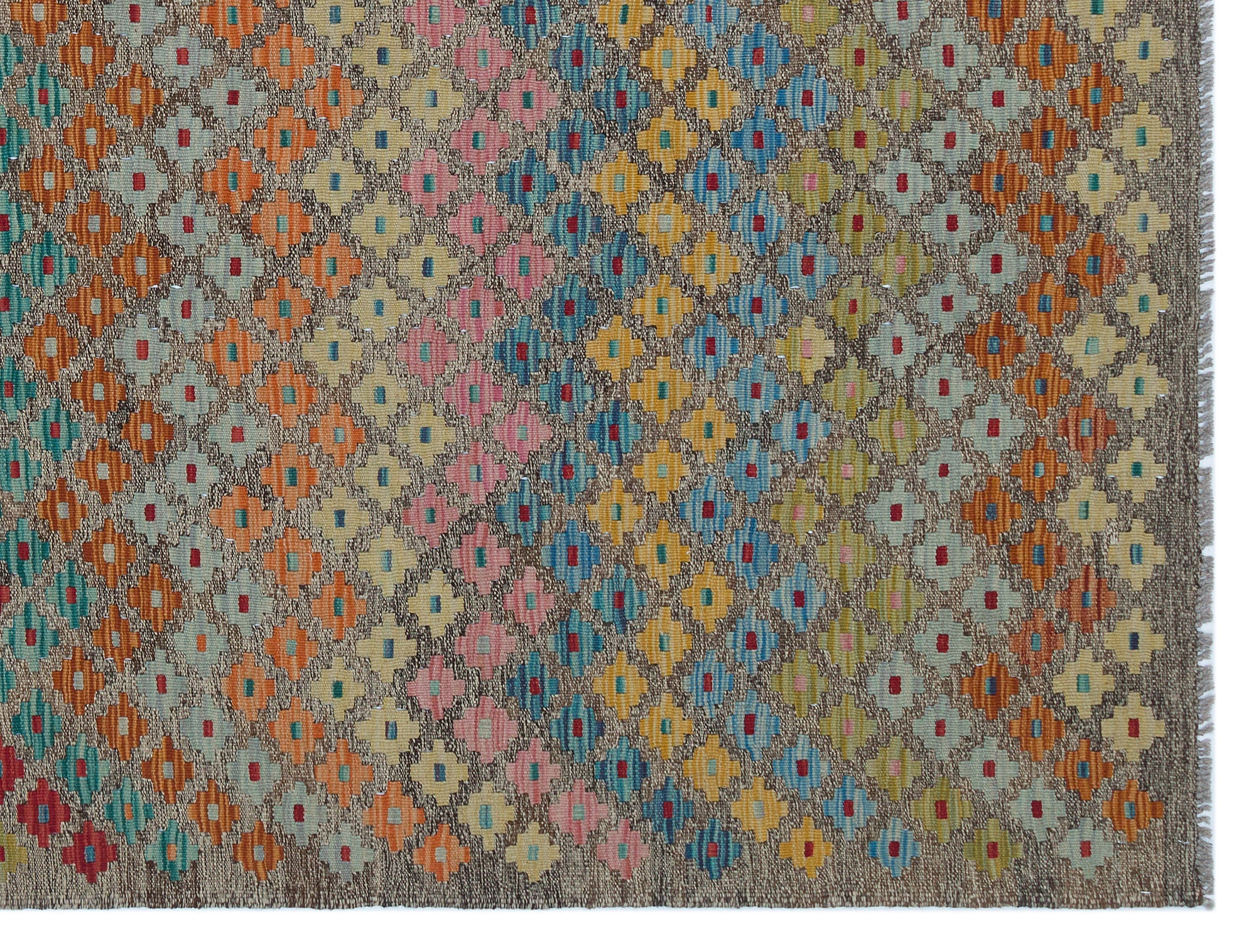 Selanik Beige Vintage Wool Handmade Area Rug 5'5" x 8'10"