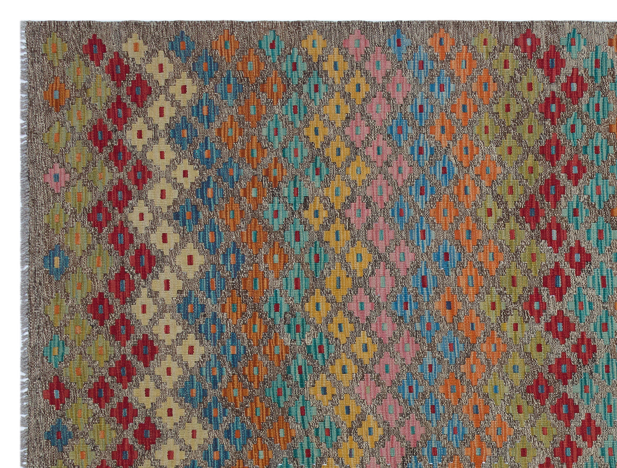 Selanik Beige Vintage Wool Handmade Area Rug 5'5" x 8'10"
