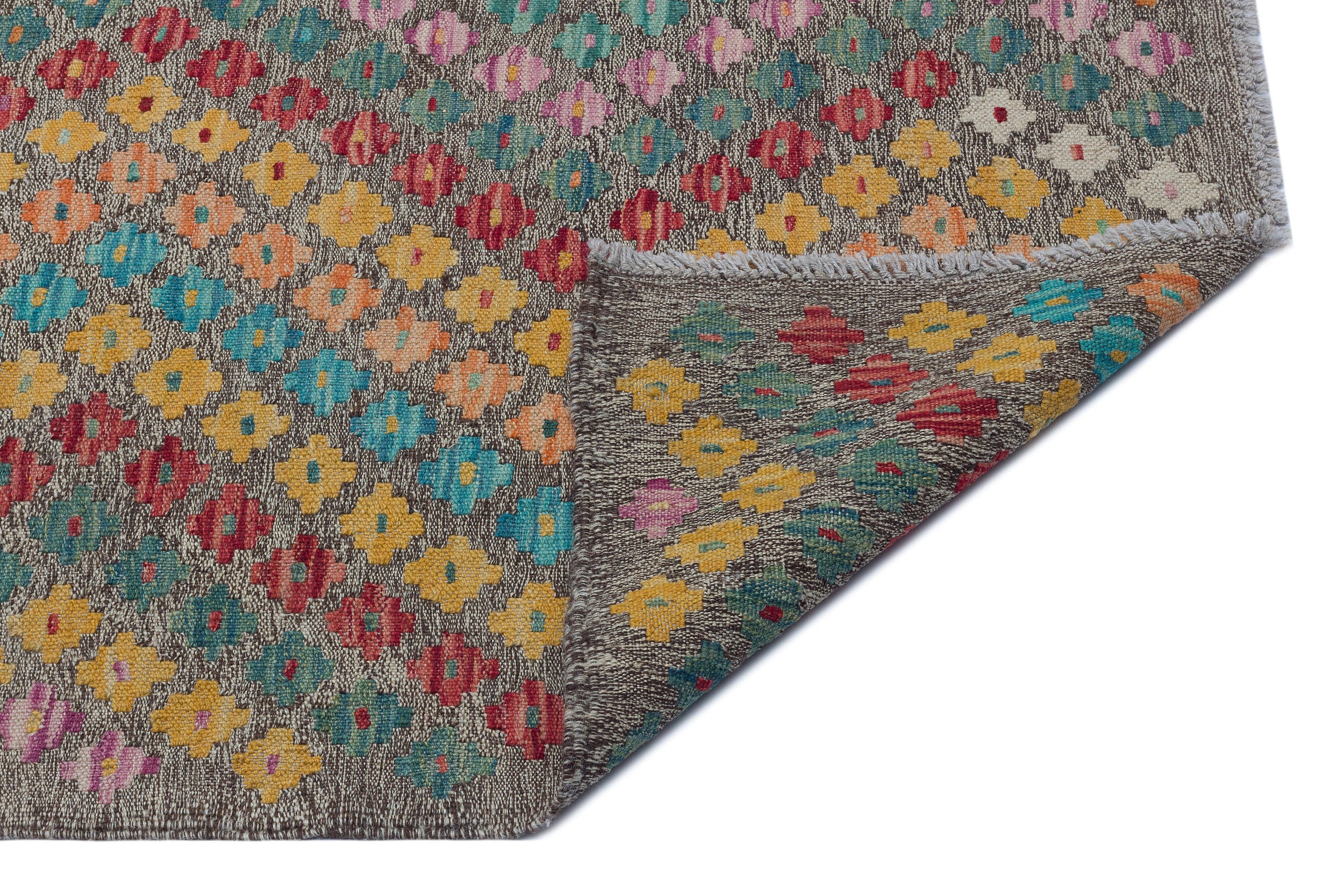 Selanik Beige Vintage Wool Handmade Area Rug 6'0" x 8'11"