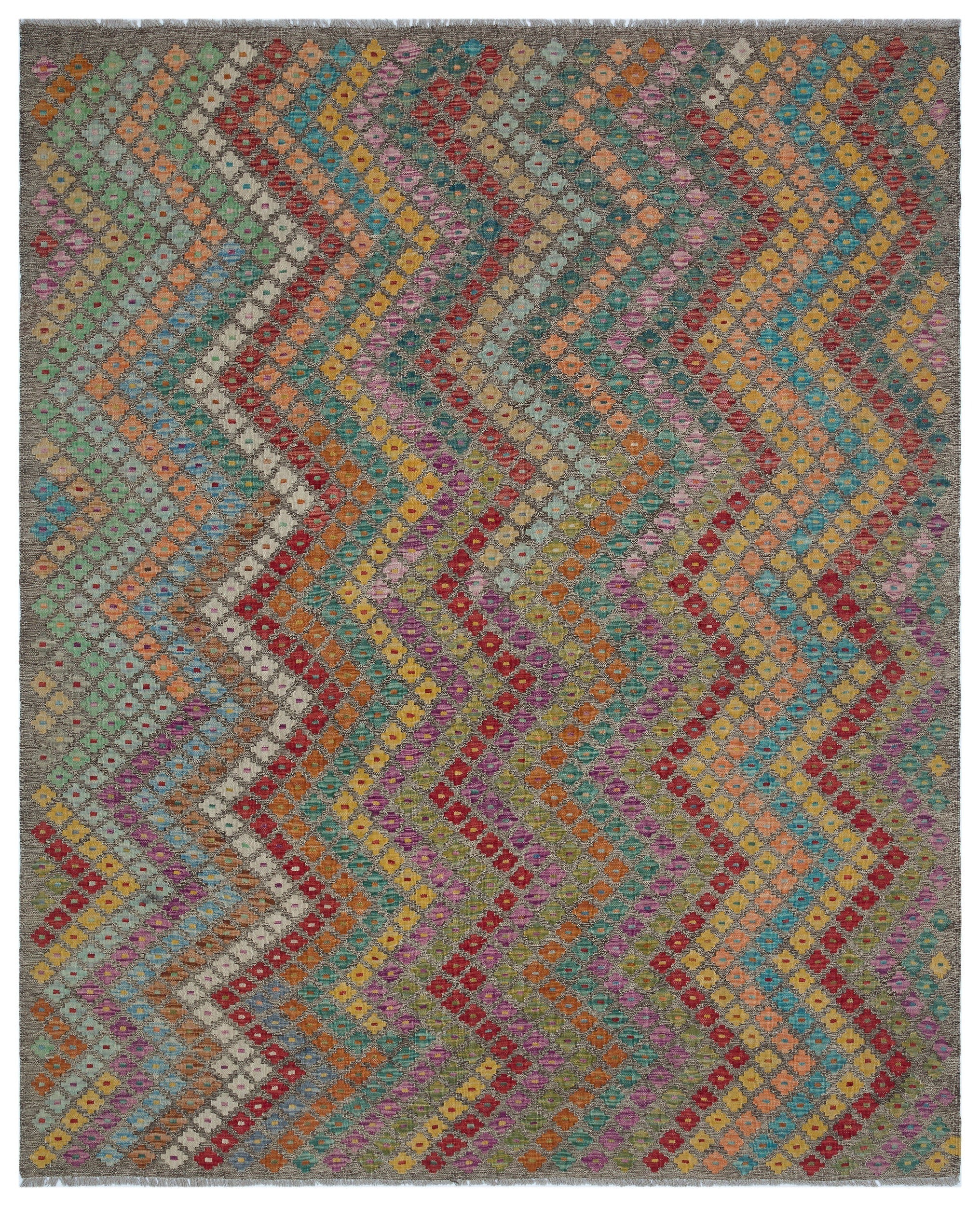 Selanik Beige Vintage Wool Handmade Area Rug 6'0" x 8'11"