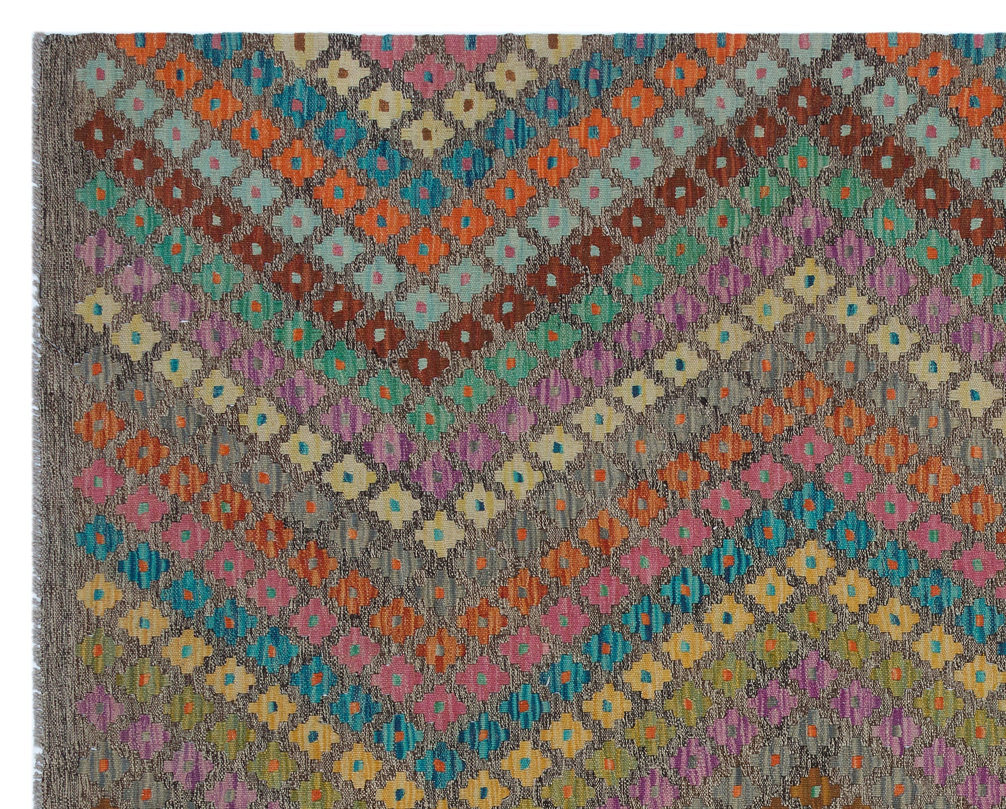Selanik Beige Vintage Wool Handmade Area Rug 6'7" x 8'0"