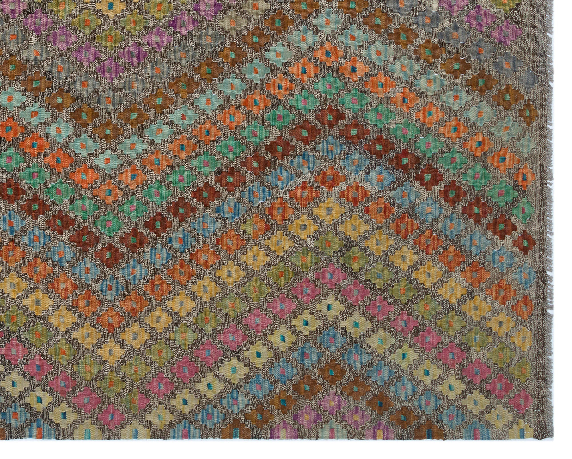 Selanik Beige Vintage Wool Handmade Area Rug 6'7" x 8'0"