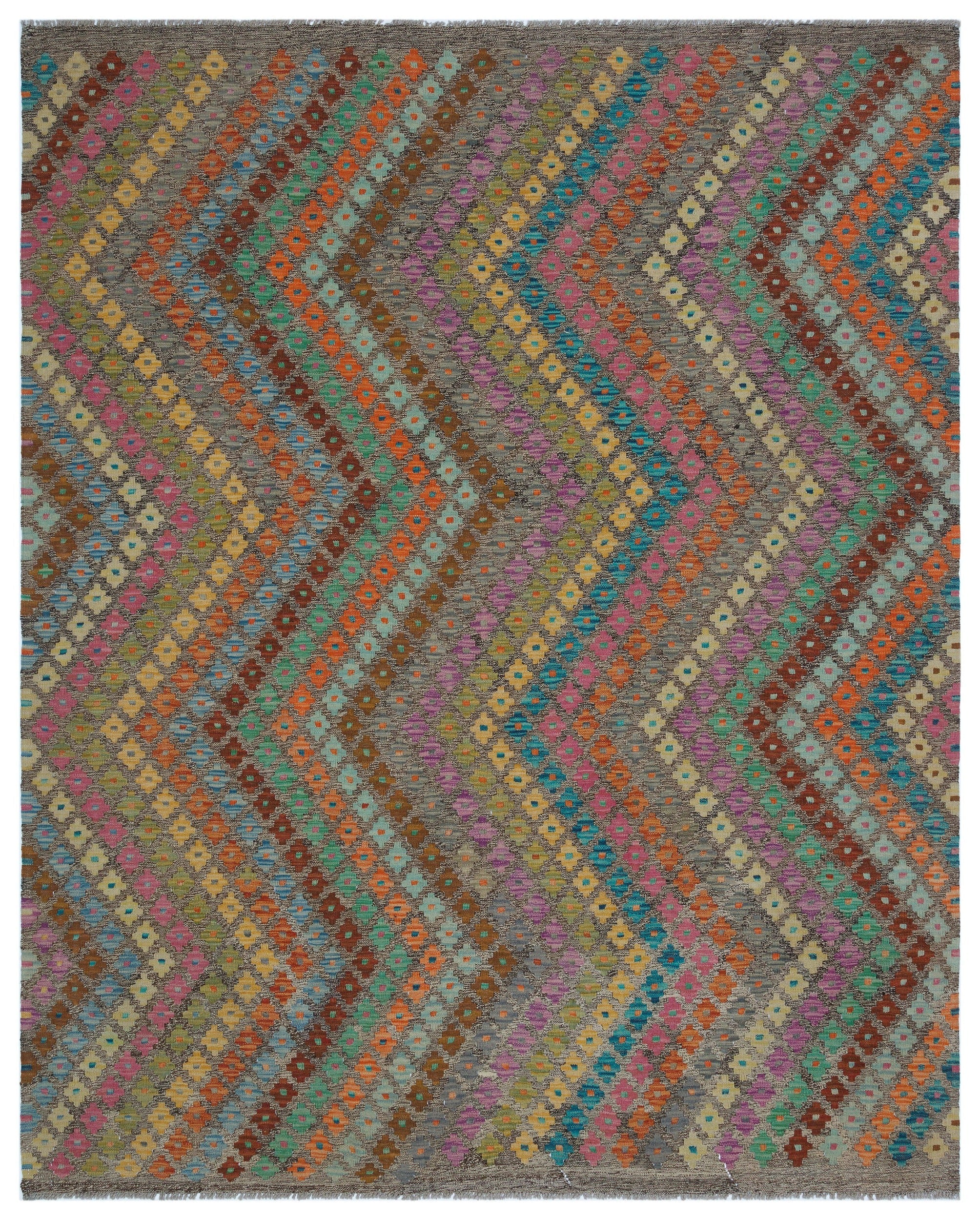 Selanik Beige Vintage Wool Handmade Area Rug 6'7" x 8'0"
