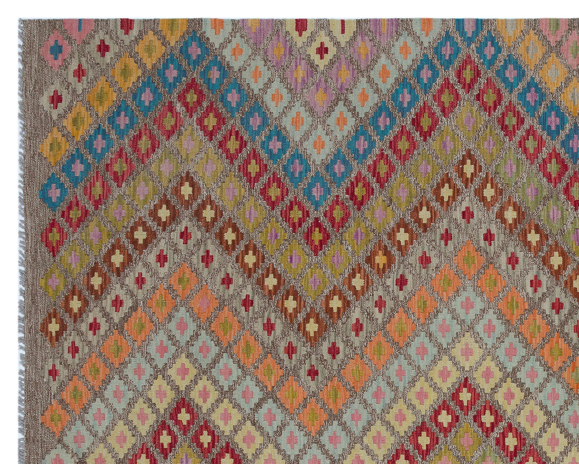 Selanik Beige Vintage Wool Handmade Area Rug 6'0" x 9'1"