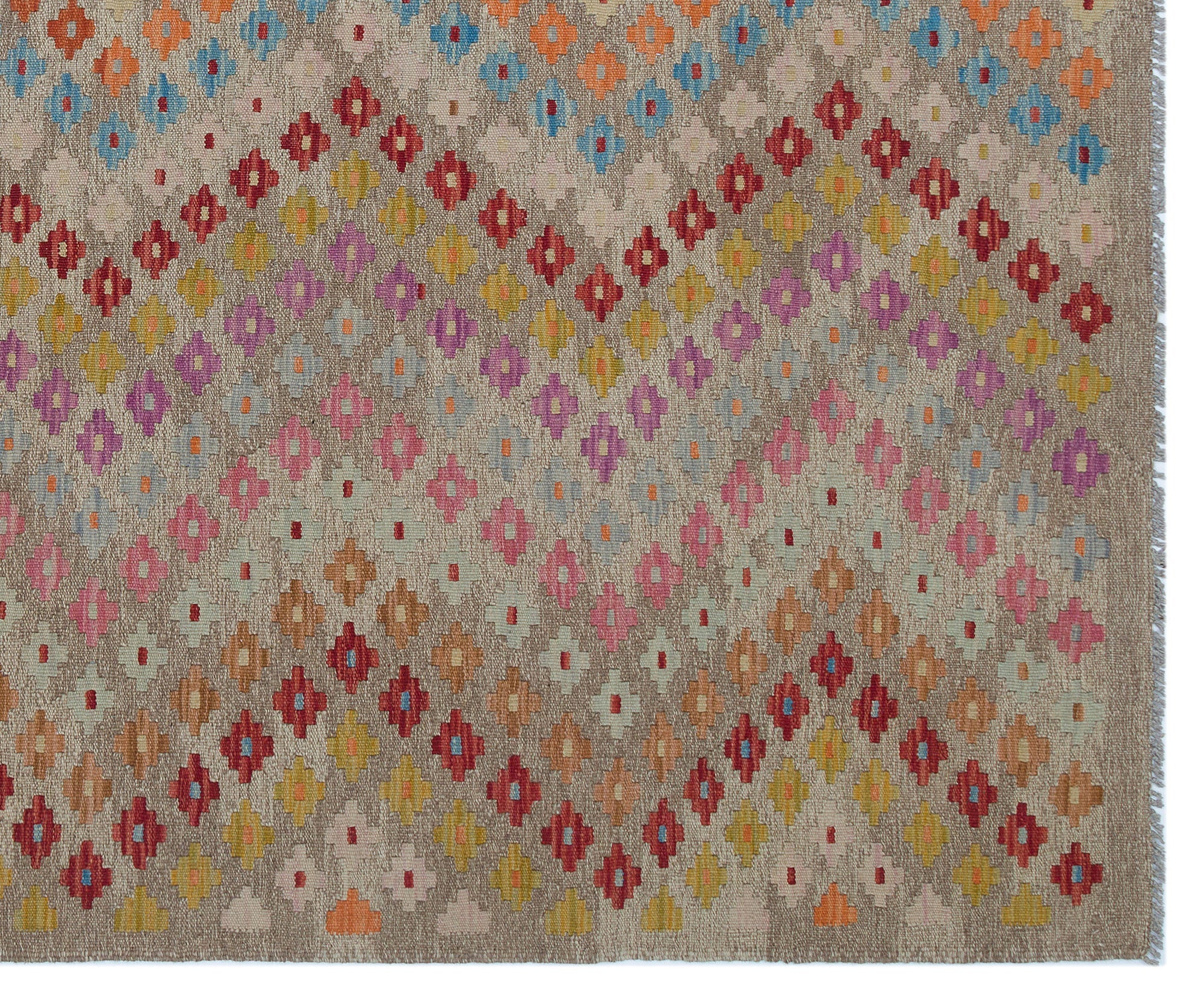 Selanik Beige Vintage Wool Handmade Area Rug 5'8" x 9'7"
