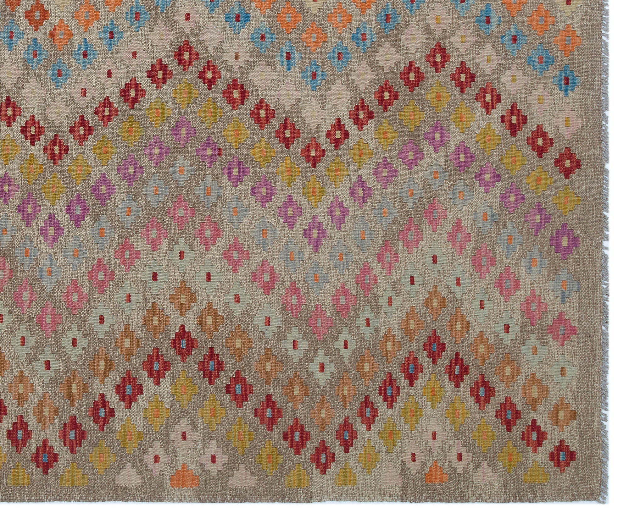 Selanik Beige Vintage Wool Handmade Area Rug 5'8" x 9'7"
