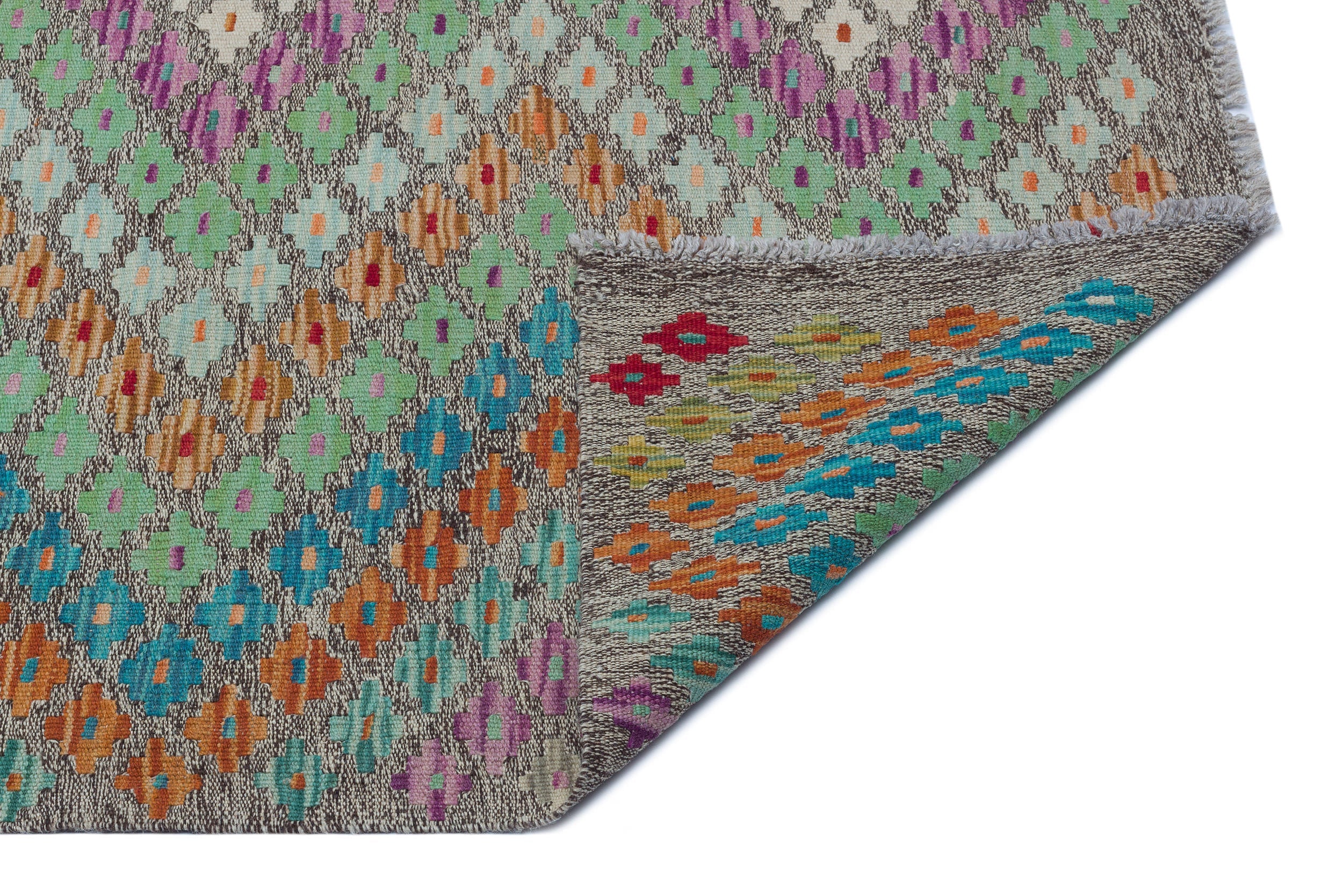 Selanik Beige Vintage Wool Handmade Area Rug 4'6" x 10'5"