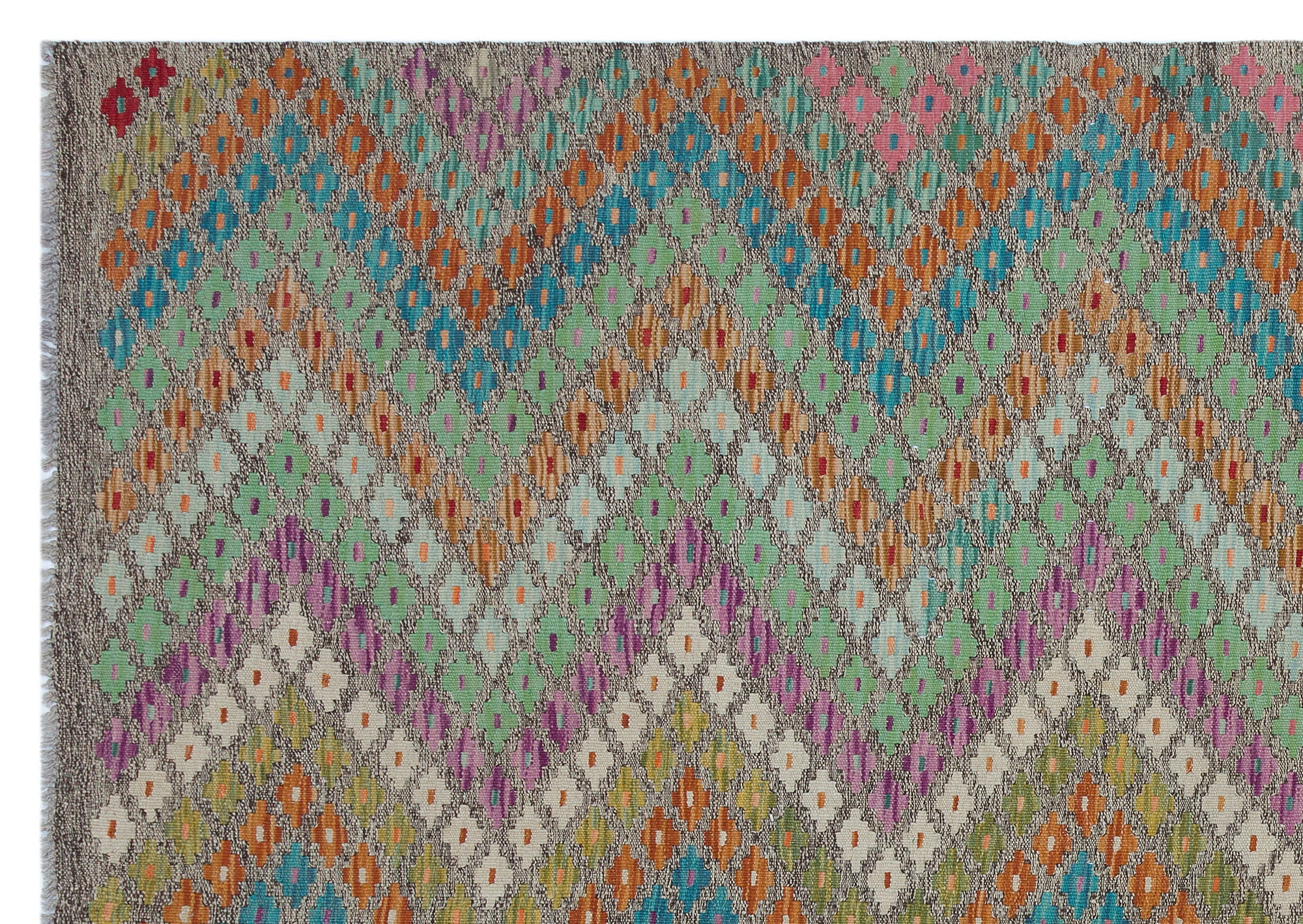 Selanik Beige Vintage Wool Handmade Area Rug 4'6" x 10'5"