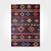 Digital Print Area Rug – Geometric Chenille Cotton Rug | Non Slip Washable Floor Mat