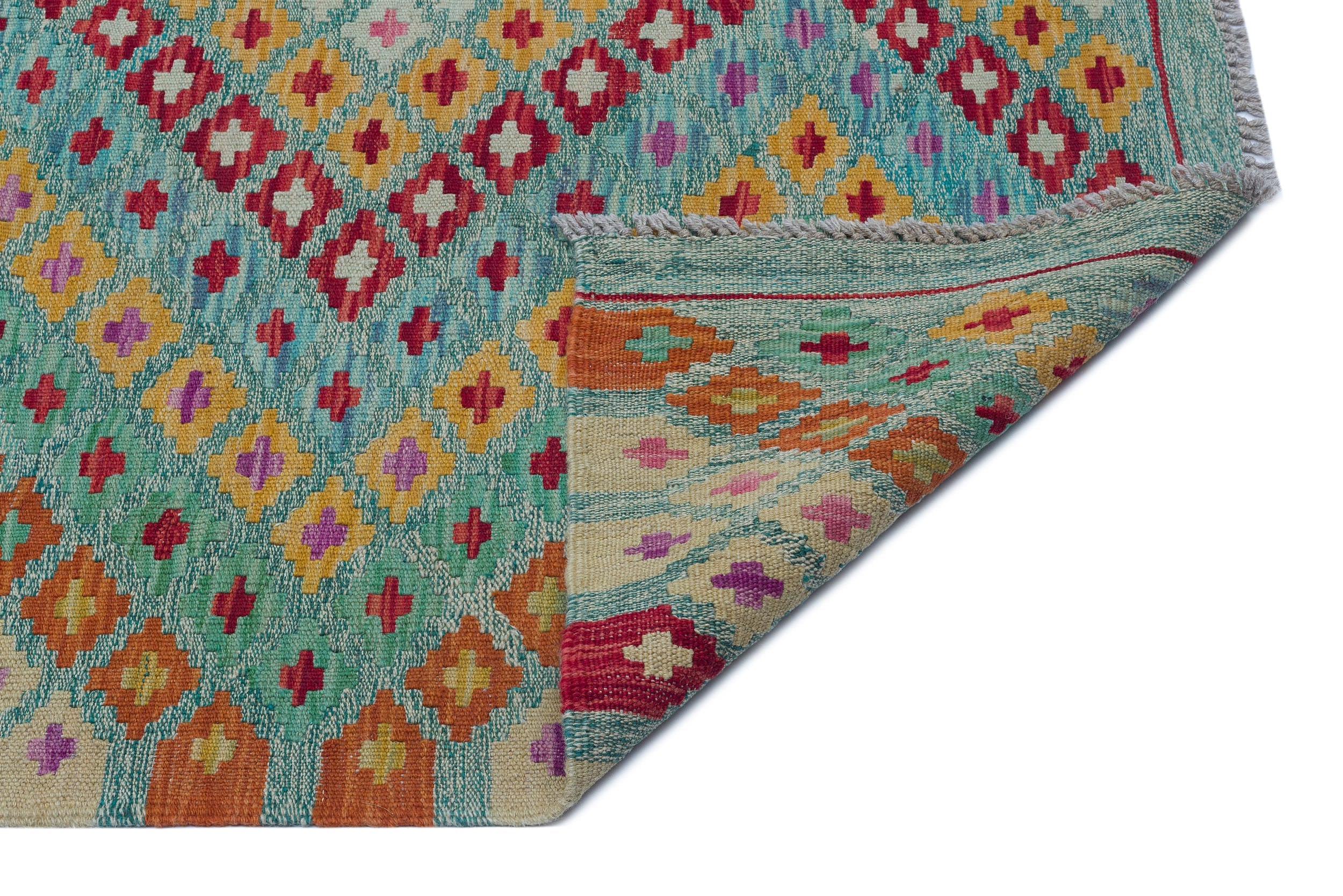 Selanik Beige Vintage Wool Handmade Area Rug 5'11" x 8'2"