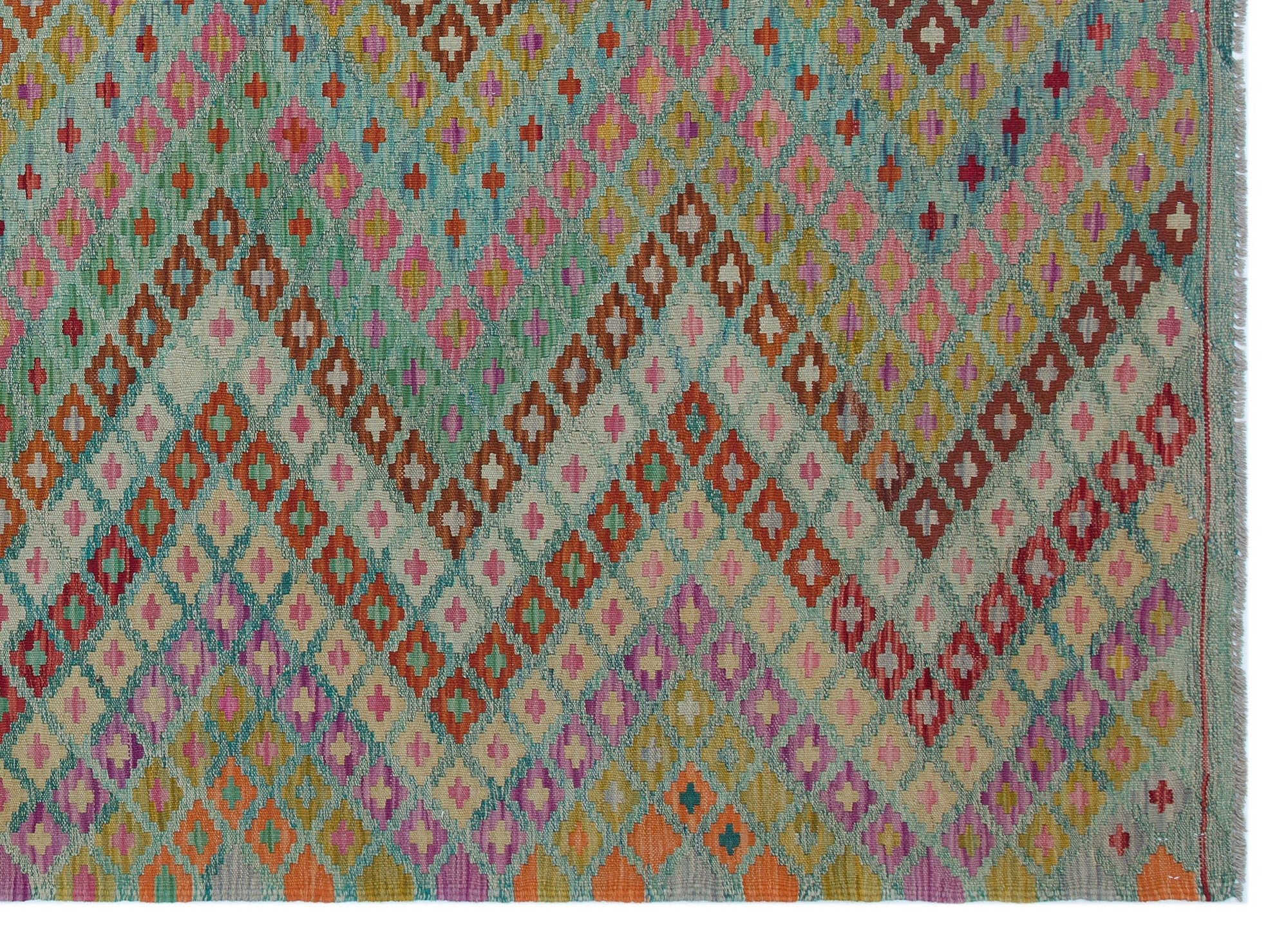 Selanik Beige Vintage Wool Handmade Area Rug 5'11" x 8'2"