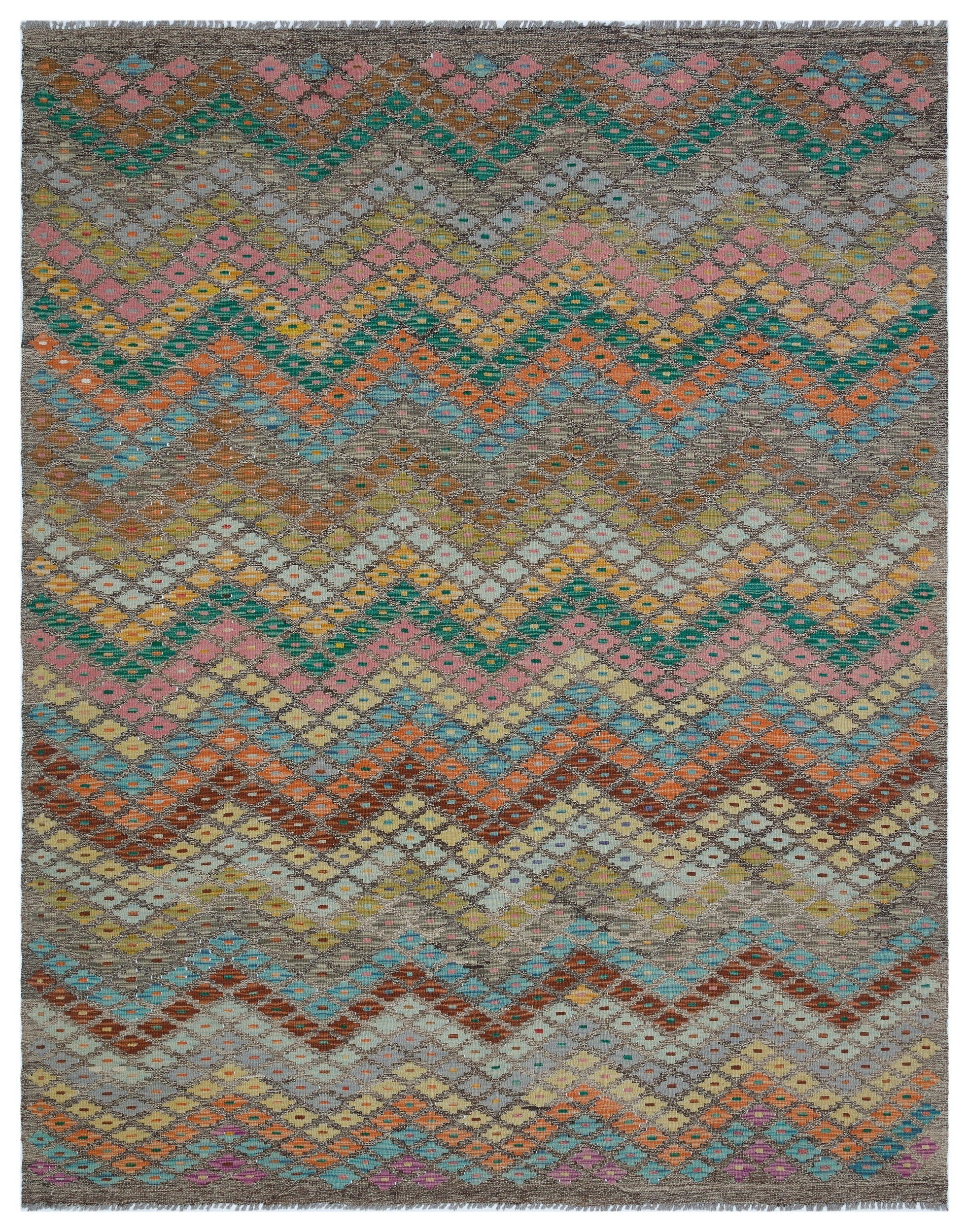 Selanik Beige Vintage Wool Handmade Area Rug 6'0" x 8'0"
