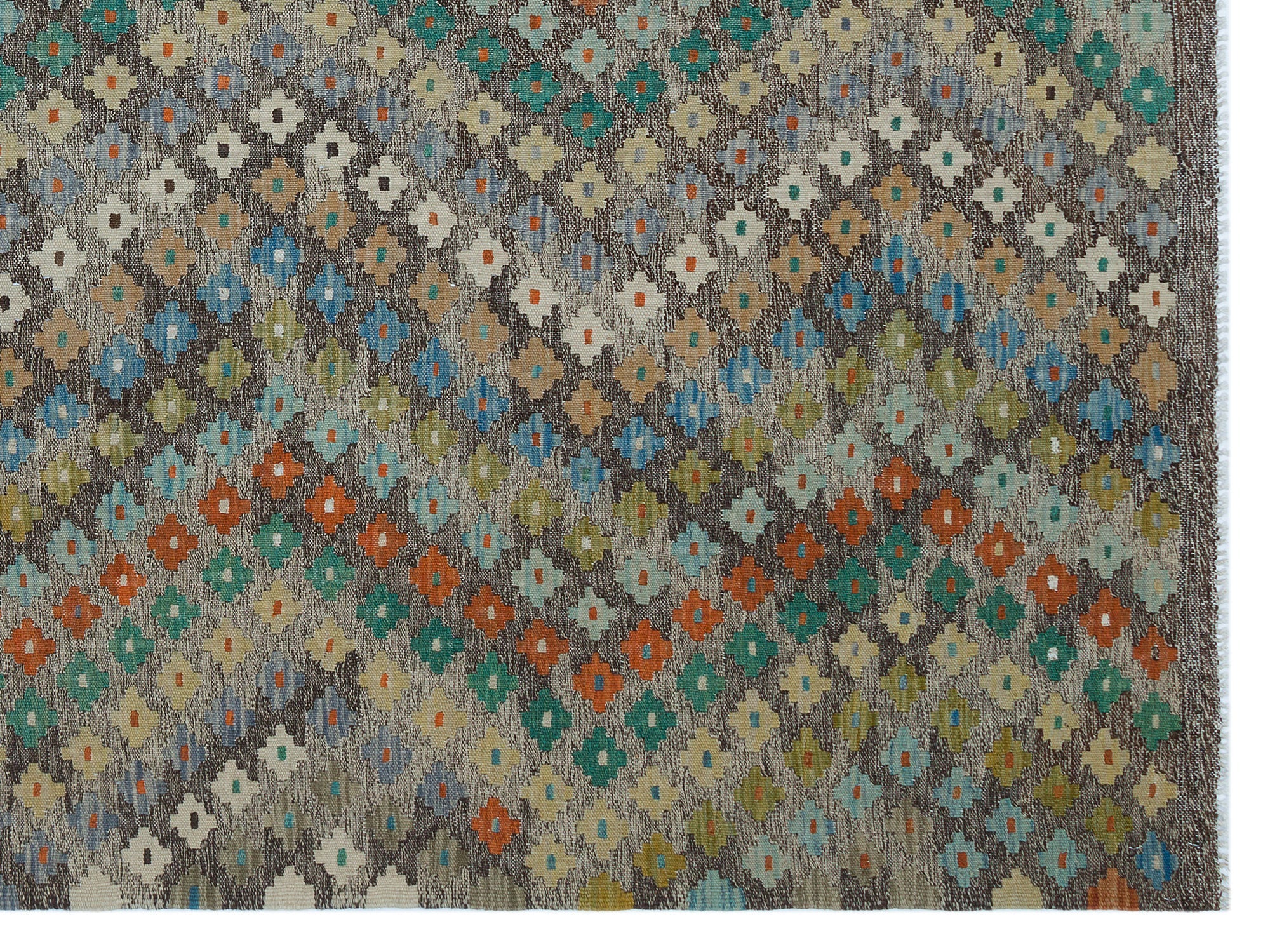 Selanik Beige Vintage Wool Handmade Area Rug 6'2" x 8'0"