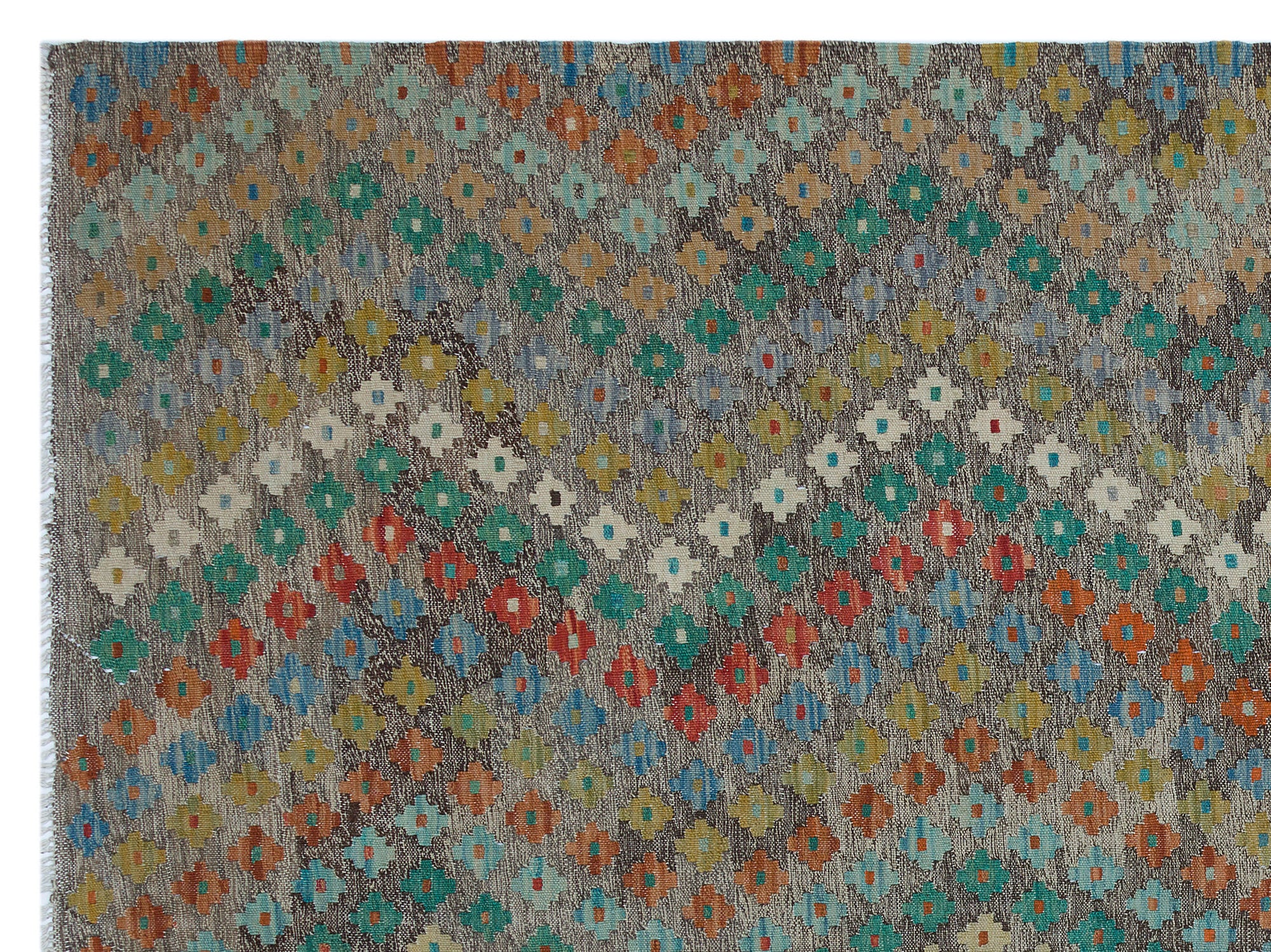 Selanik Beige Vintage Wool Handmade Area Rug 6'2" x 8'0"