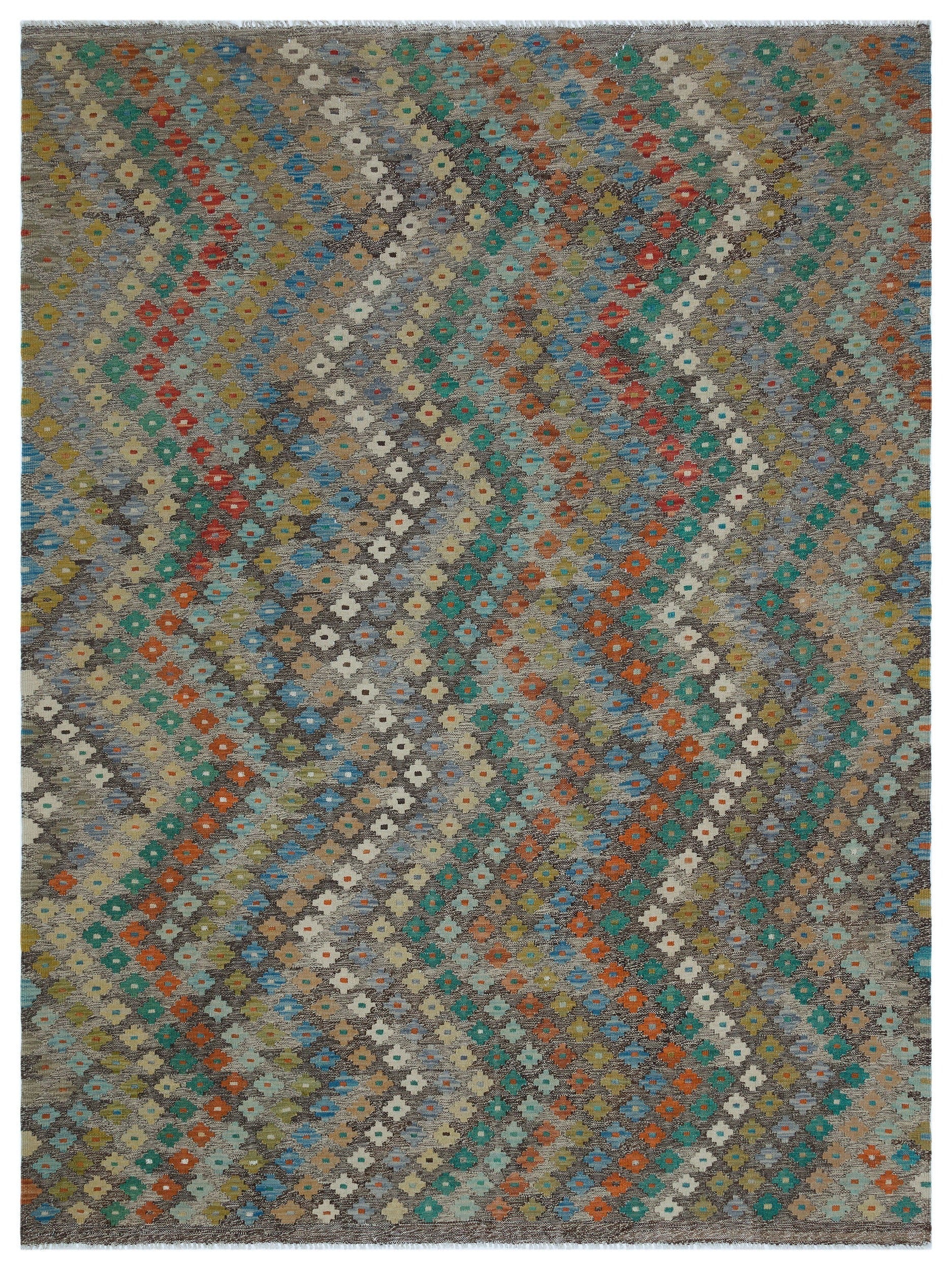 Selanik Beige Vintage Wool Handmade Area Rug 6'2" x 8'0"