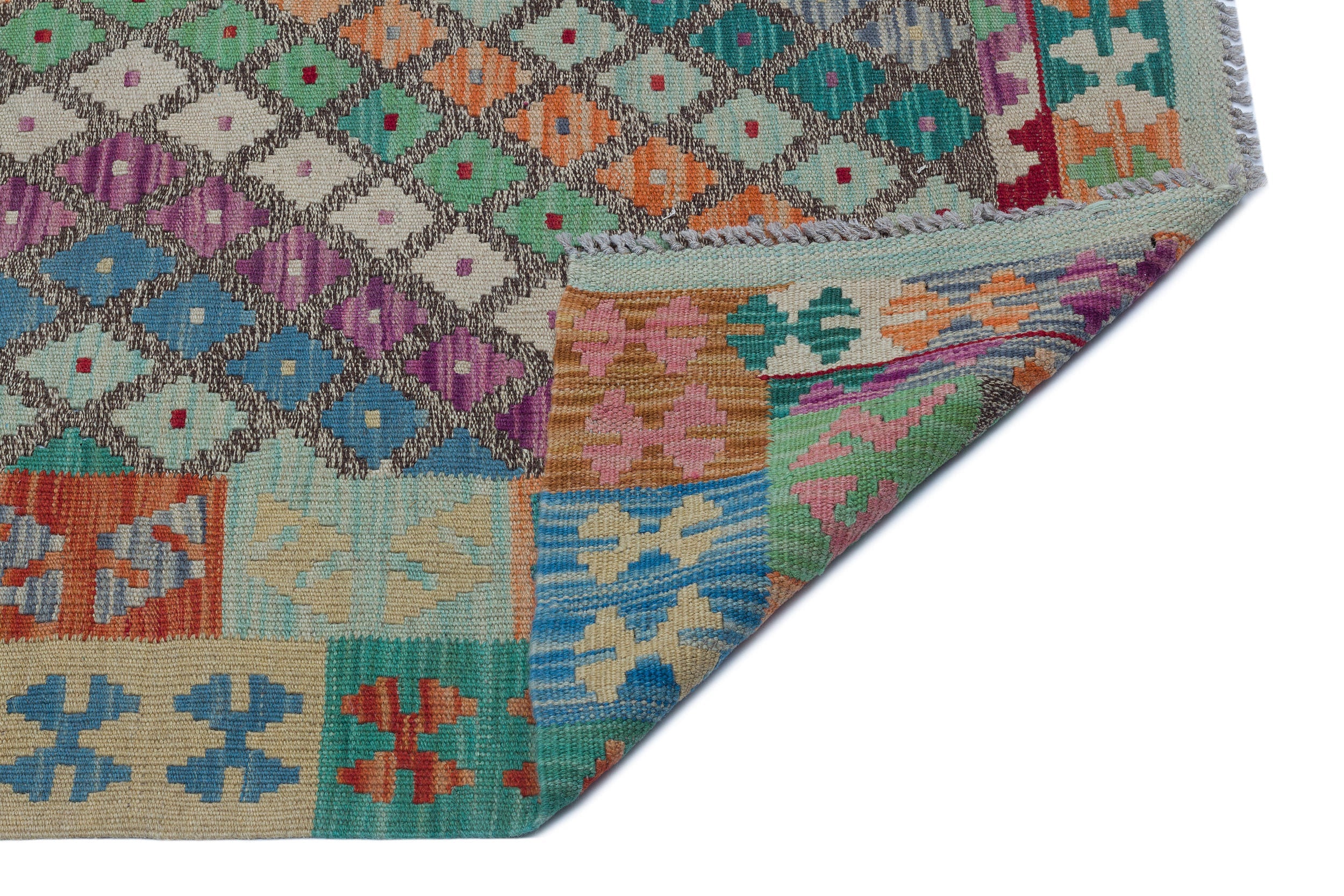 Selanik Green Vintage Wool Handmade Area Rug 6'2" x 7'7"