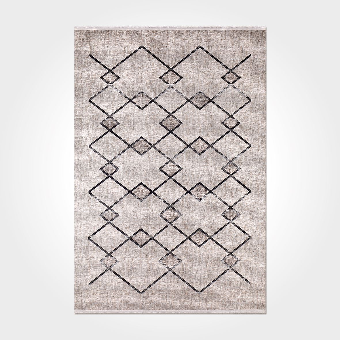 Geometric Area Rug – Washable Non Slip Chenille Cotton Rug for Living Room