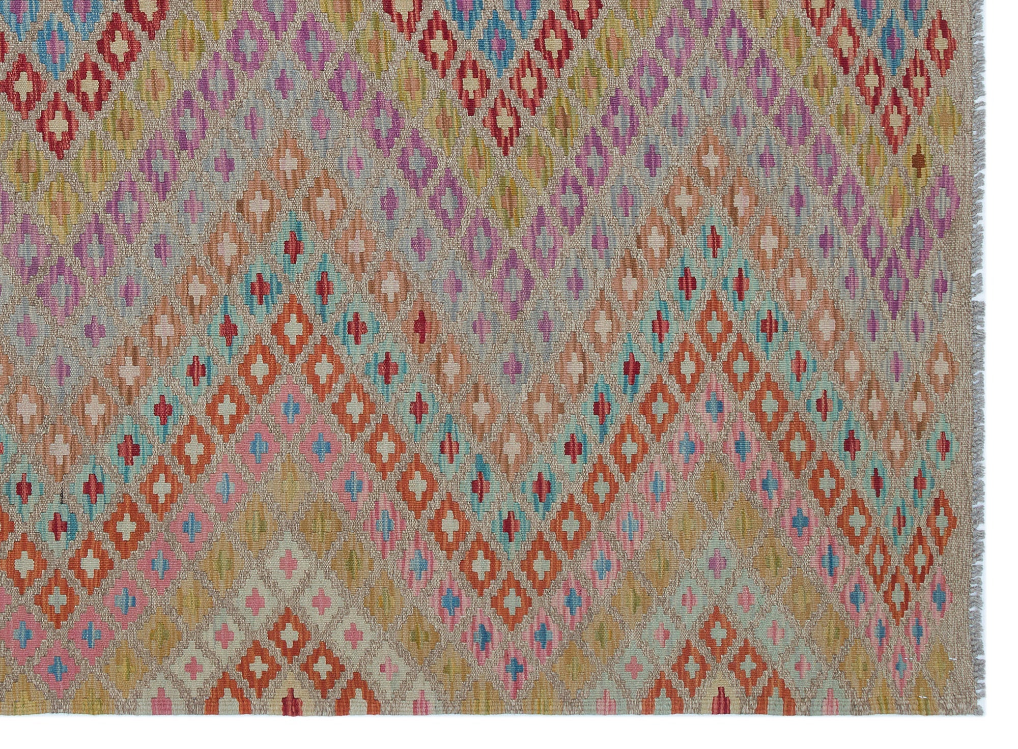 Selanik 30173 Beige Vintage Wool Handmade Area Rug 5'3" x 9'1"