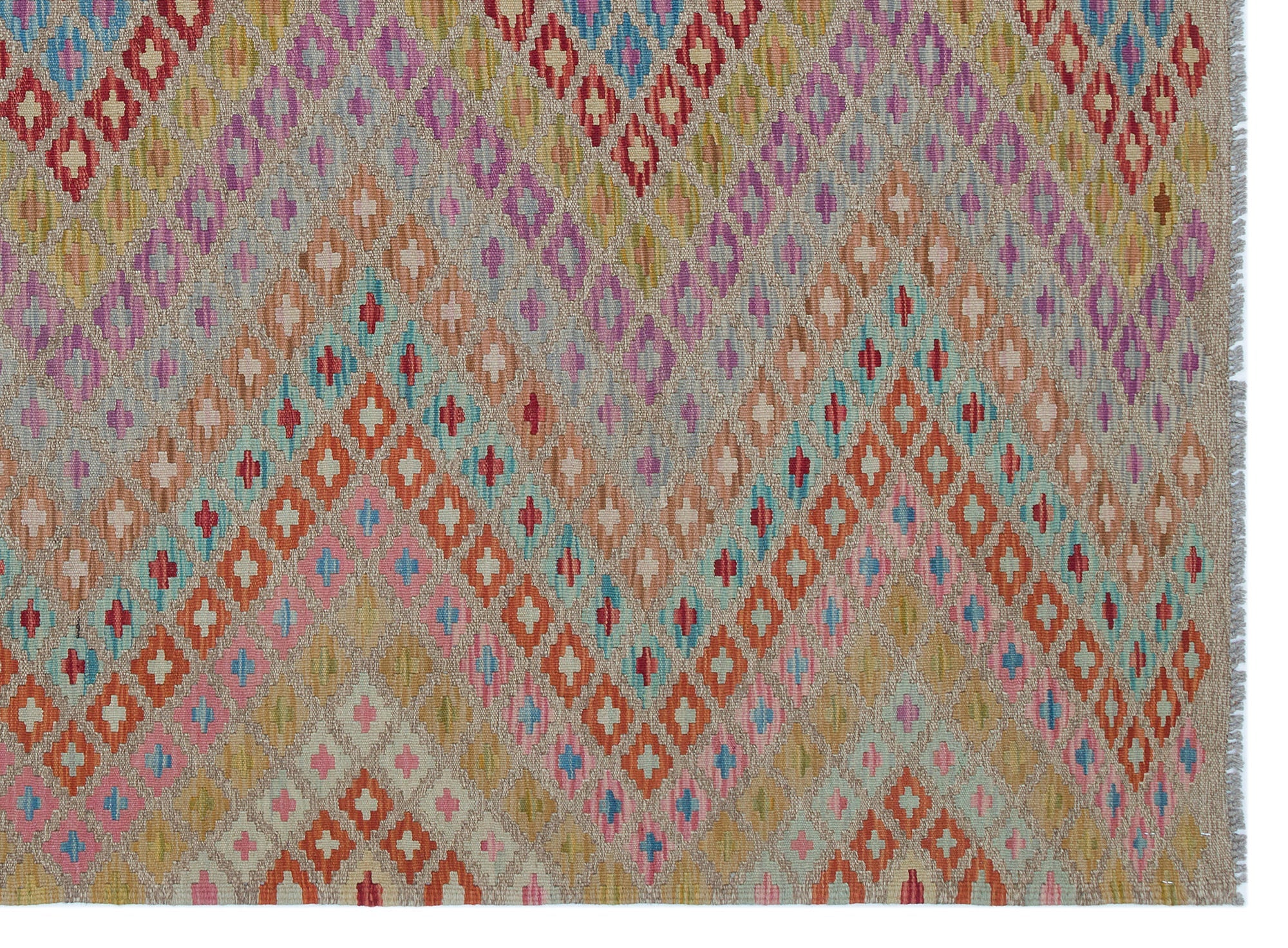 Selanik 30173 Beige Vintage Wool Handmade Area Rug 5'3" x 9'1"