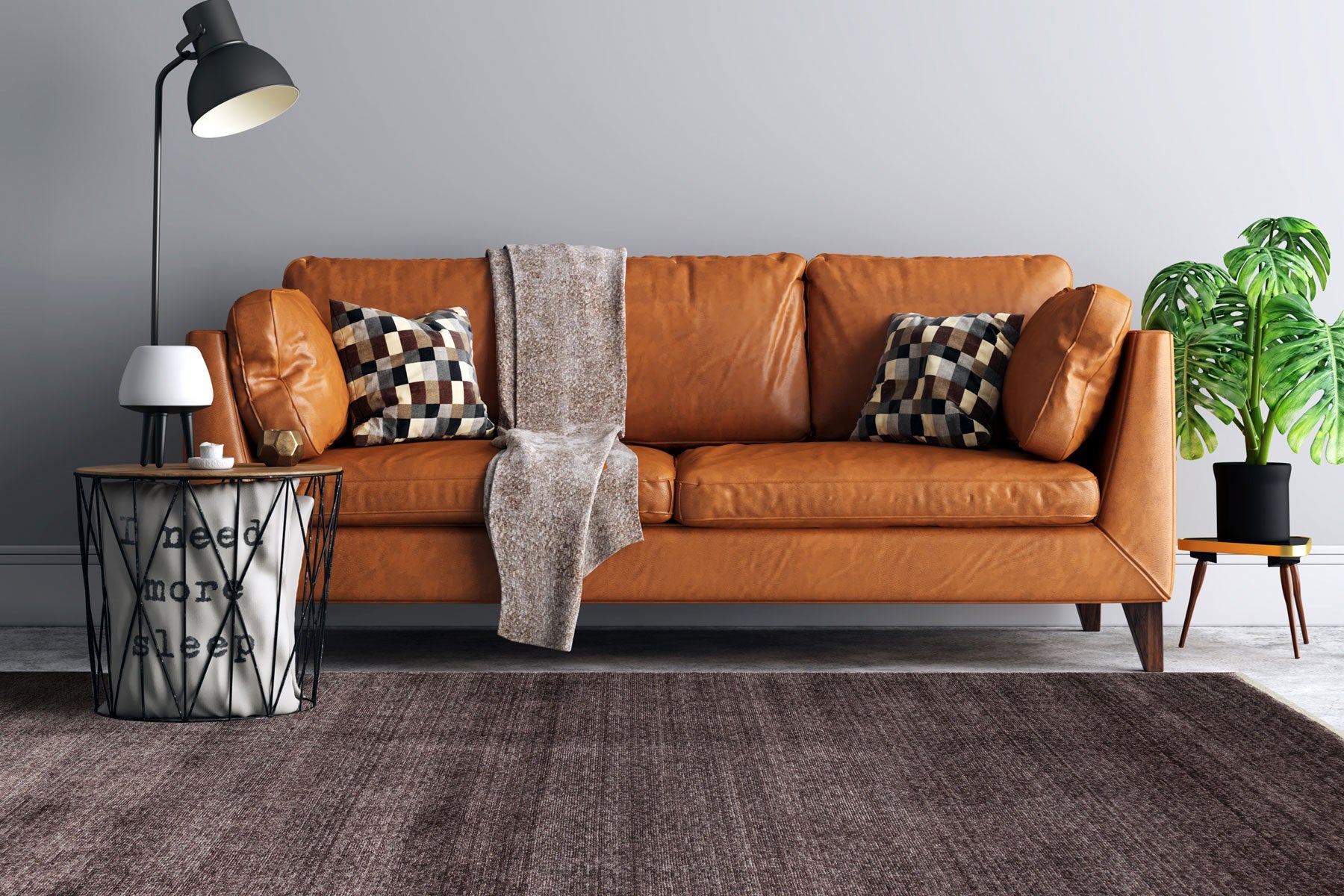 Modern Viscose Rug – Handmade Anthracite Area Rug with Soft Texture & Easy Clean