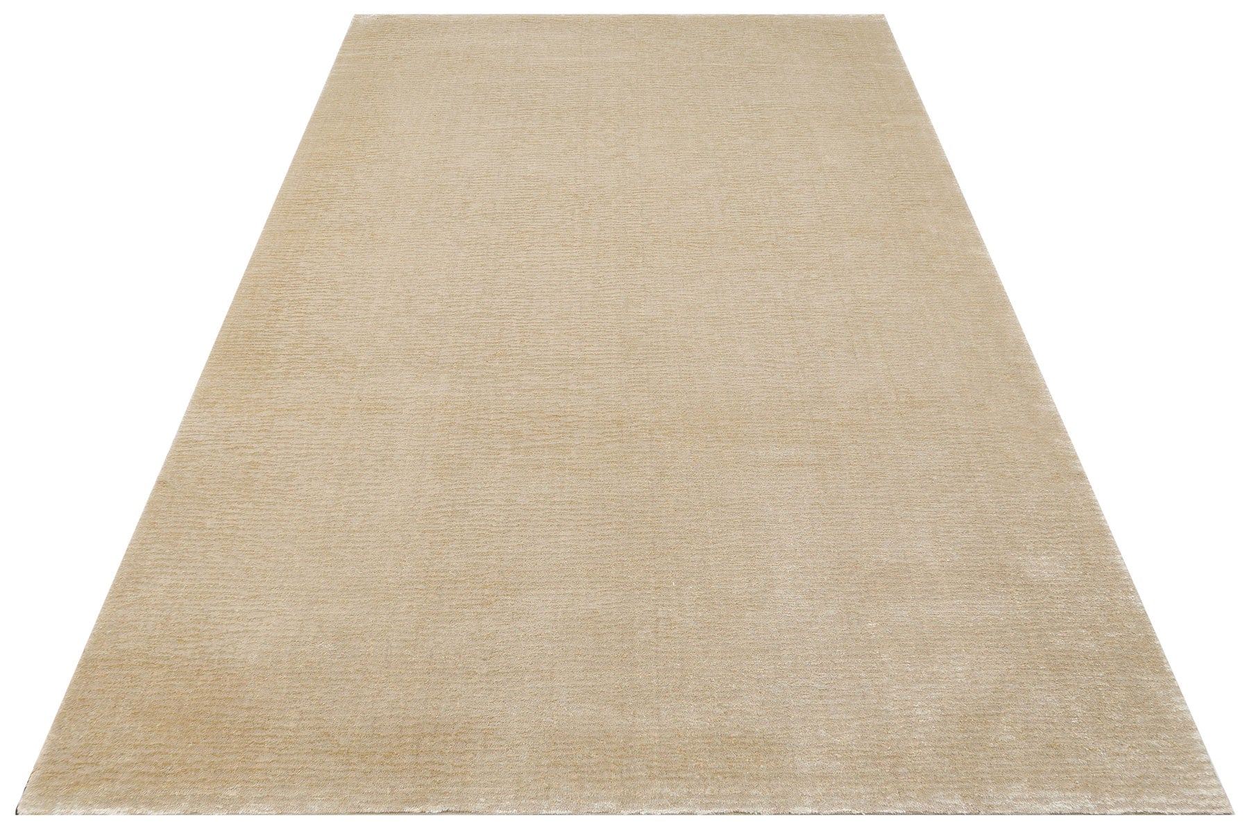 Handmade Wool Viscose Rug – Modern Flatweave Area Rug, Beige Wool Carpet
