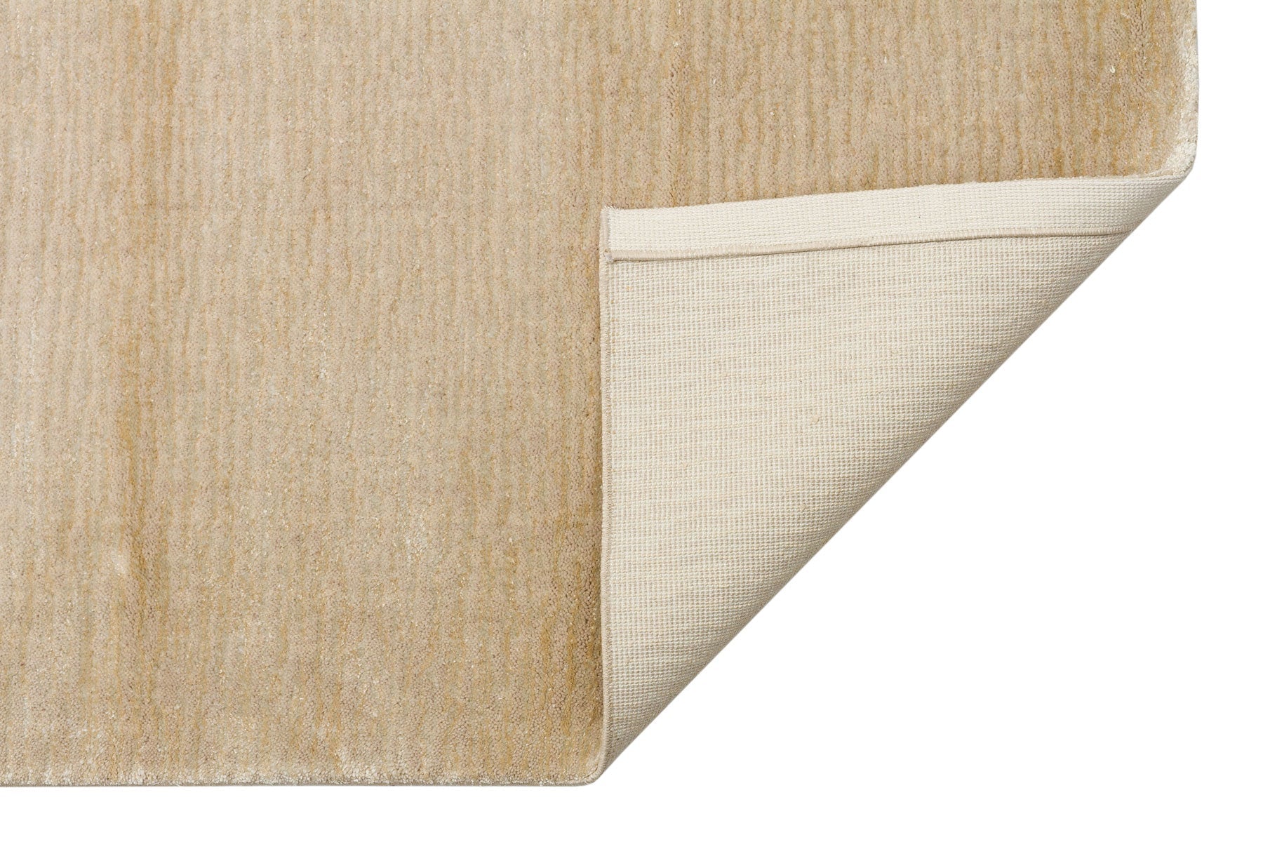 Handmade Wool Viscose Rug – Modern Flatweave Area Rug, Beige Wool Carpet